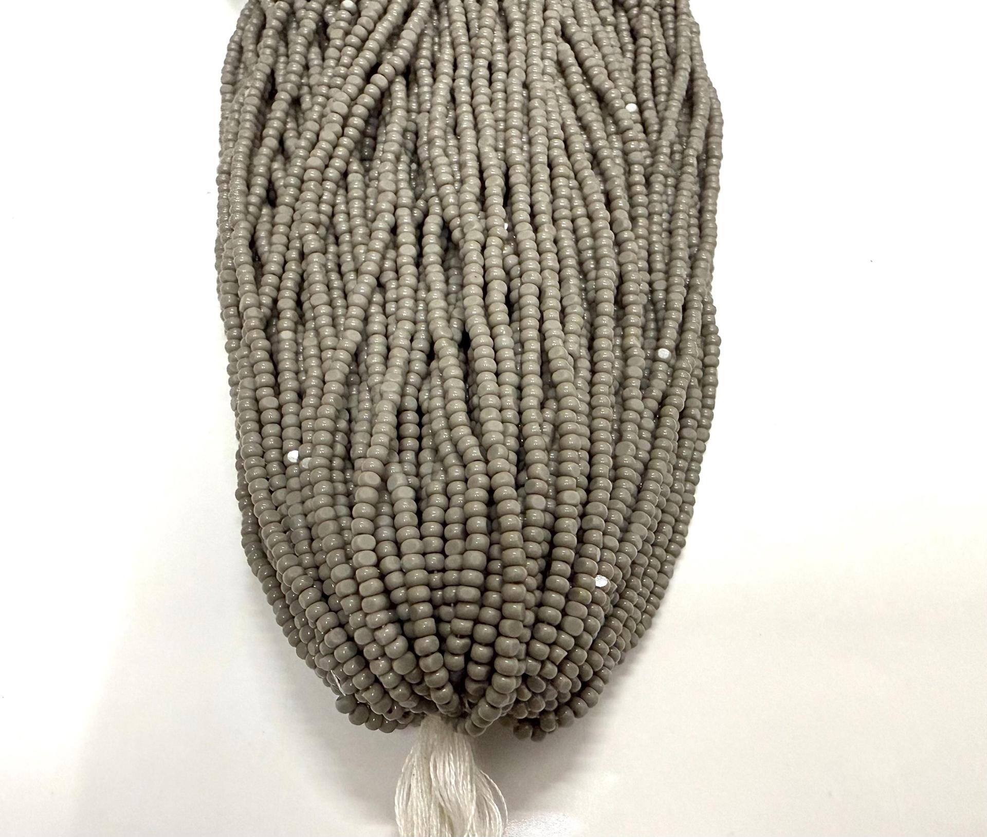 11/0 Hanks Charlotte Cut Beads 43020 Opaque Grey glass beads jewelry supply findings craft supply