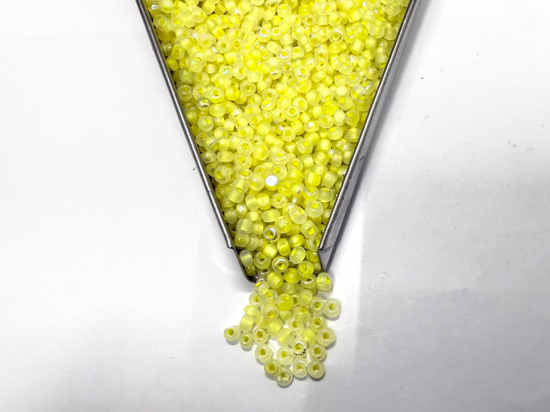 8/0 Charlotte Cut Beads Patina OPAL Neon Linings Aurore Boreale frosted glass beads jewelry supply native beads embroidery supply