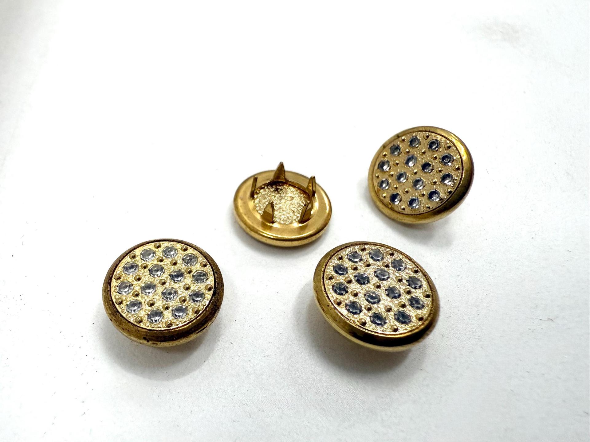 12MM Swarovski Pave Crystal Jeans Button 178011 Swarovski Crystal vintage articles jacket buttons