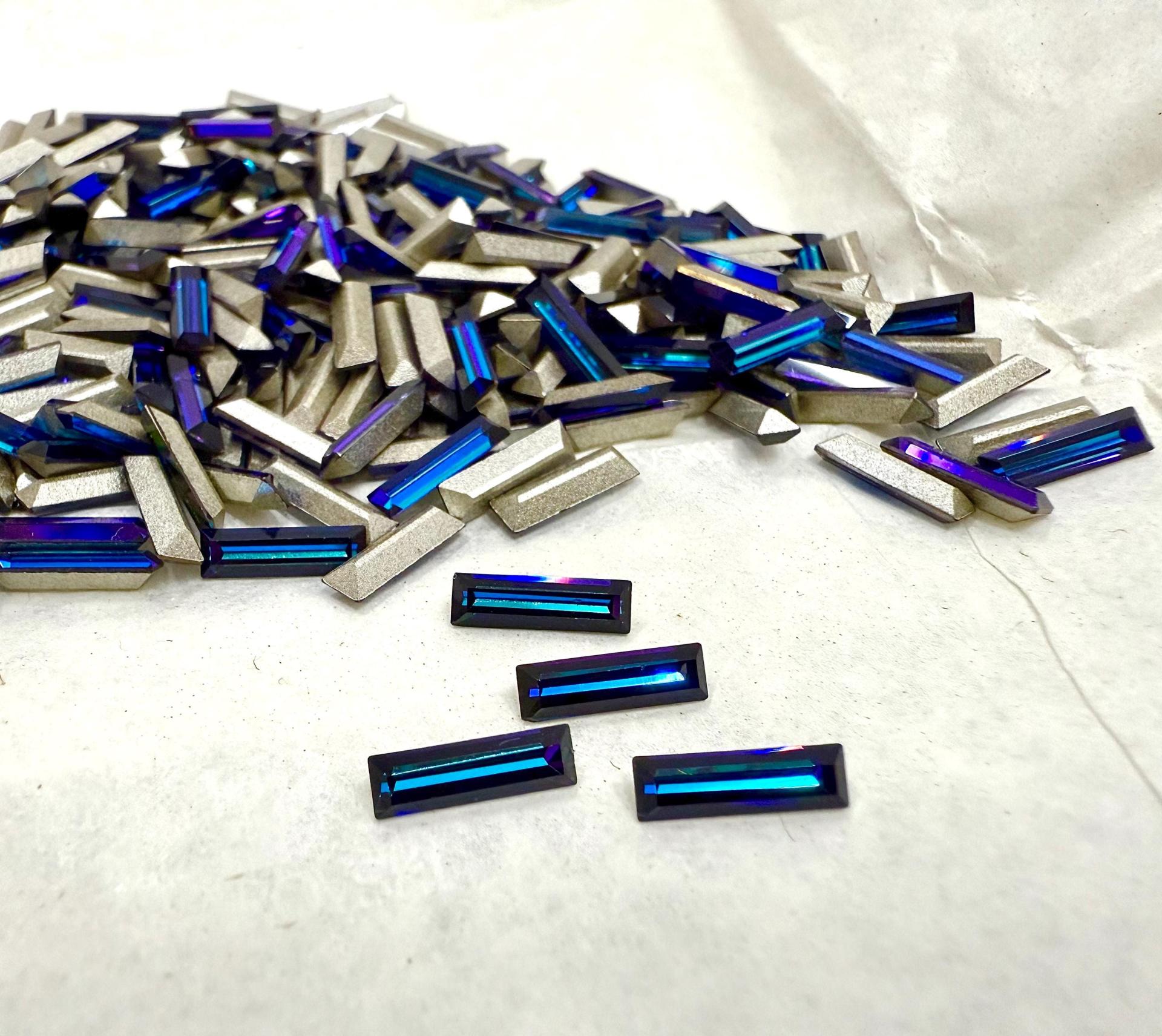 10x3 mm Swarovski 4500 Crystal Heliotrope Baguette Fancy Stone gemstones jewlery making color zirconium