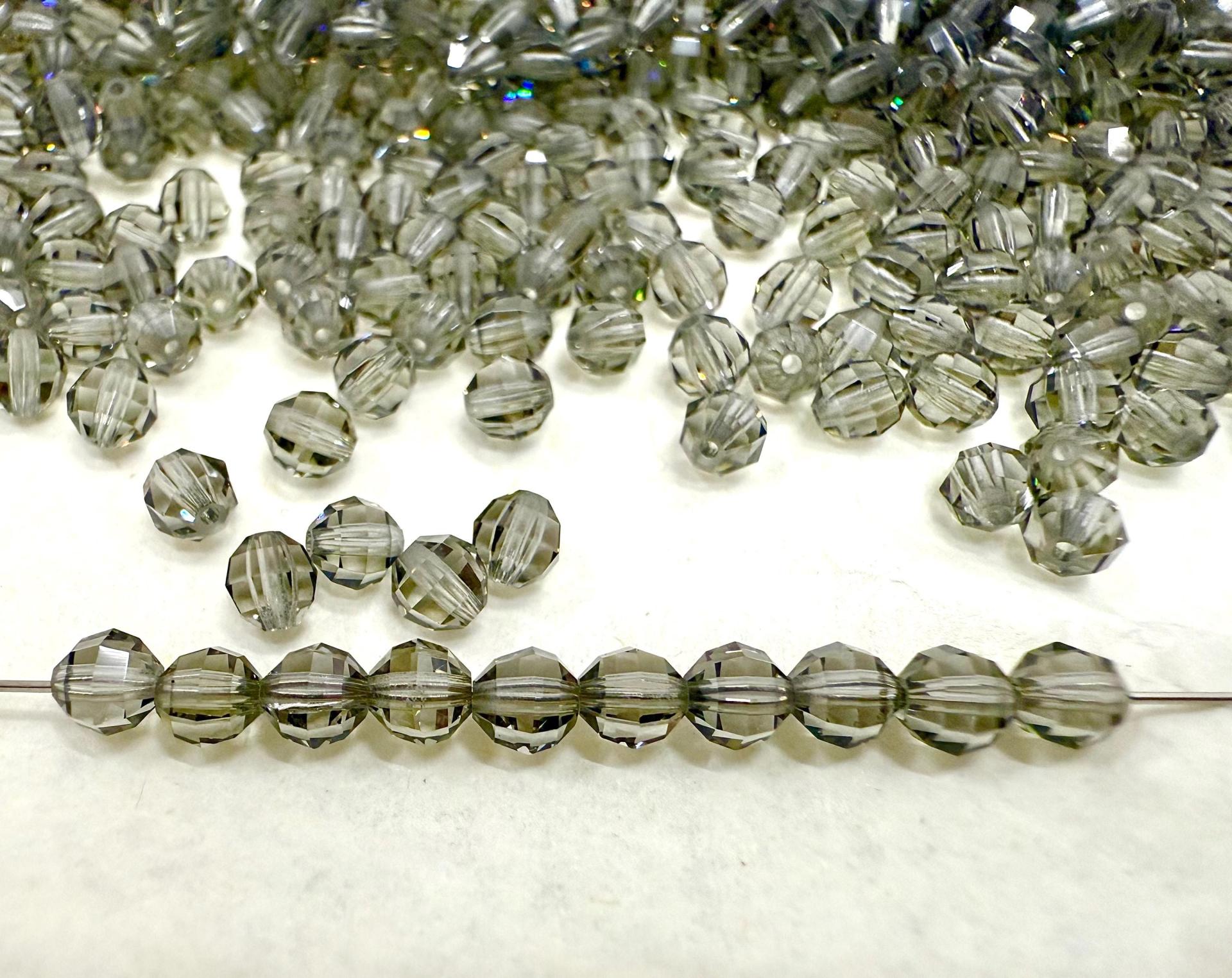 4mm Swarovski Black Diamond Beads 5025 Faceted Oval Bead Jewelry making beads