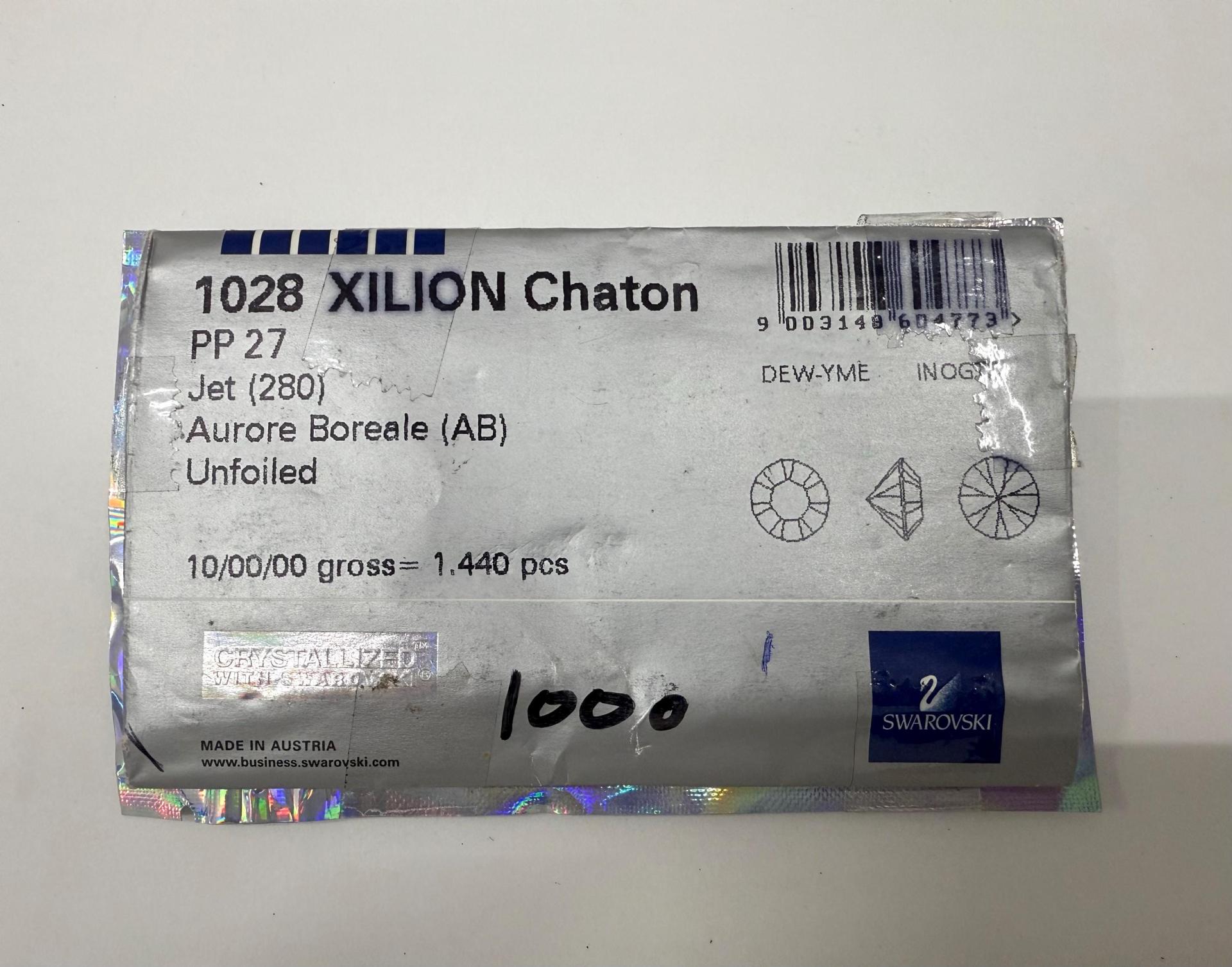 Swarovski Crystal 1028 (PP27) Jet Aurore Boreale Xilion Chatons Vintage Swarovski zirconium hobby craft clay