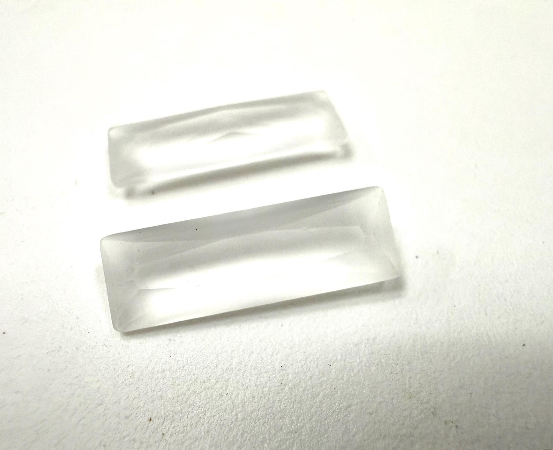 Swarovski 4547 Princess Baguette Fancy Stone 24x8mm Crystal Matt Finish Unfoiled