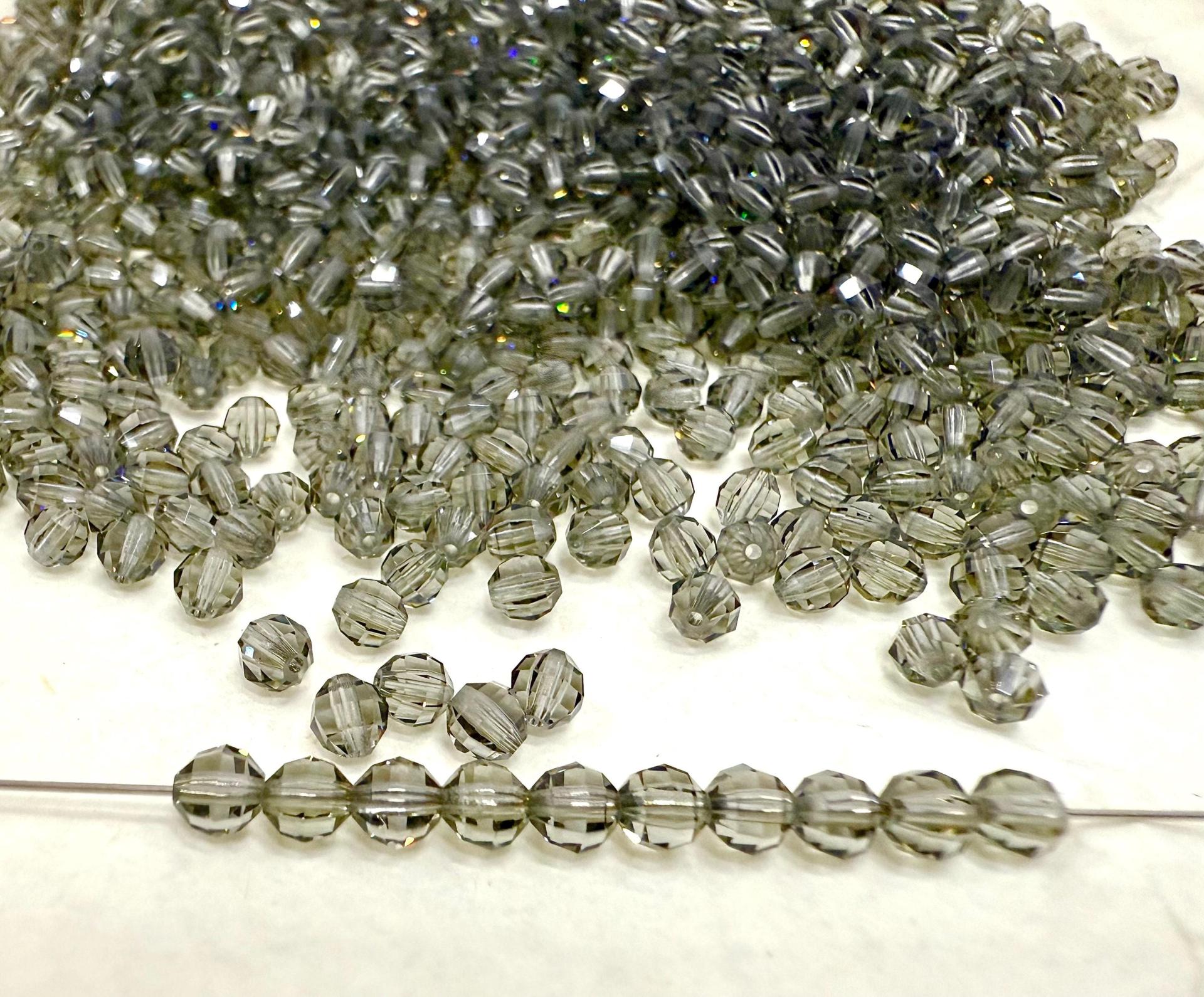 4mm Swarovski Black Diamond Beads 5025 Faceted Oval Bead Jewelry making beads