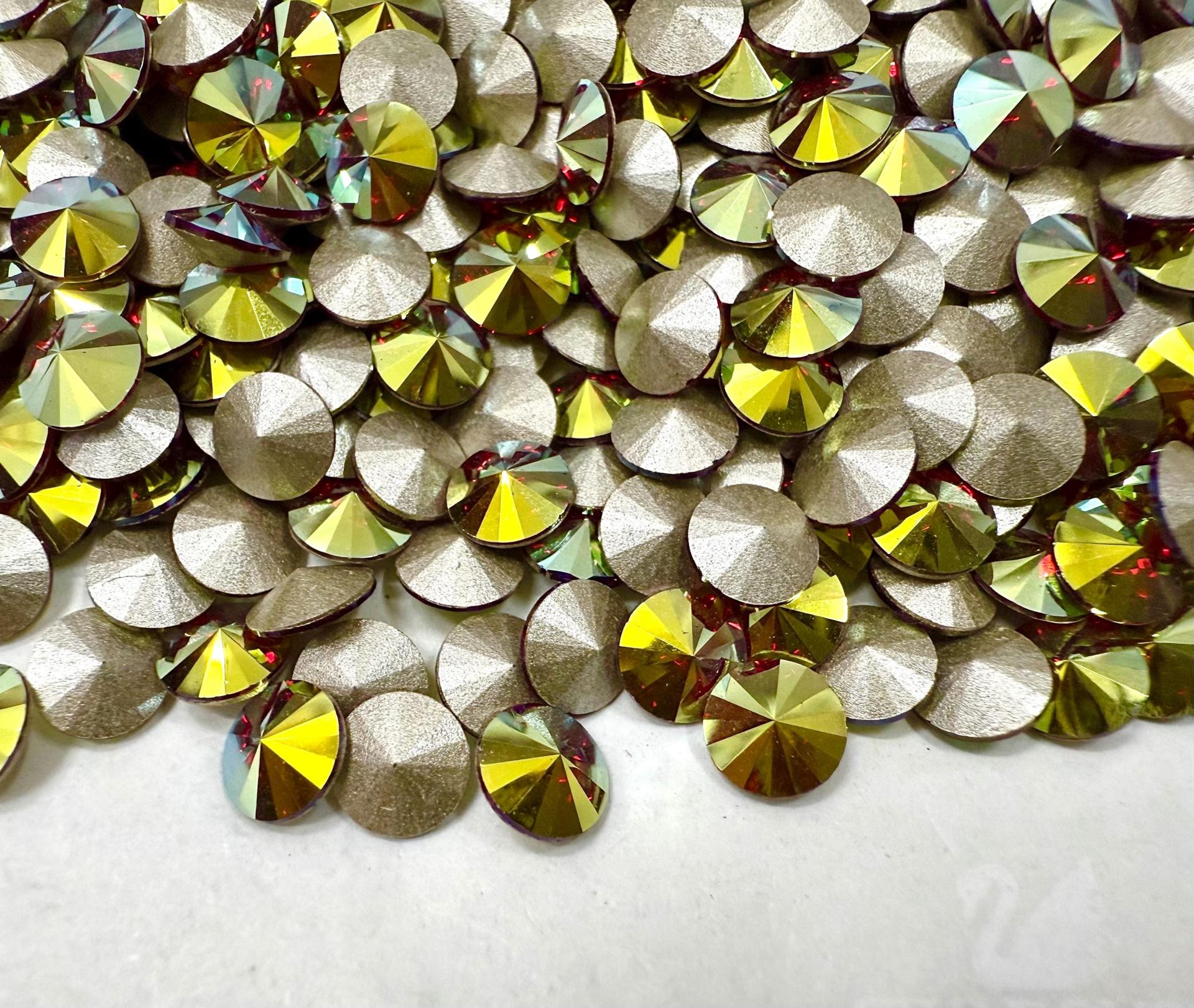 Swarovski 29ss Chaton Round Siam Aurore Boreale stones jewelry making craft