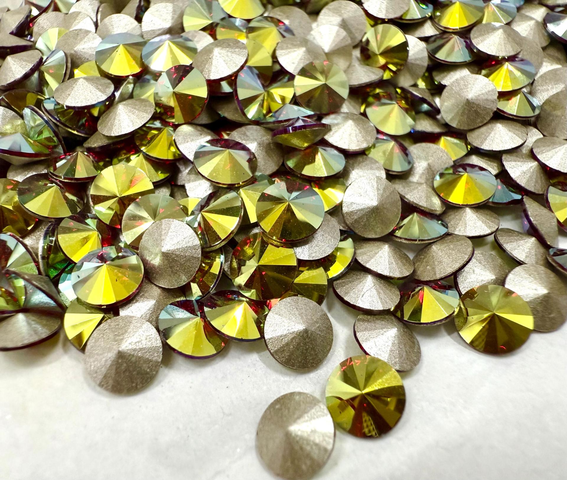 Swarovski 29ss Chaton Round Siam Aurore Boreale stones jewelry making craft