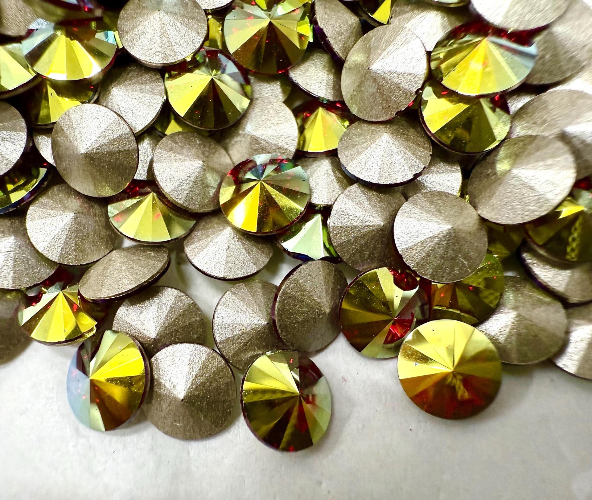 Swarovski 29ss Chaton Round Siam Aurore Boreale stones jewelry making craft