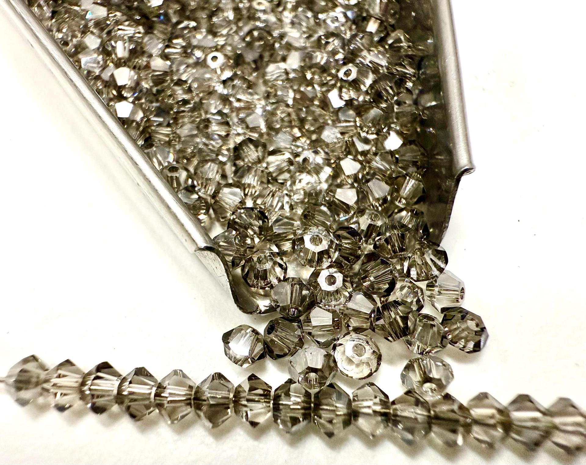 3mm Crystal Satin Swarovski Bicone 5301 Beads Jewelry findings embroidery materials jewelry making
