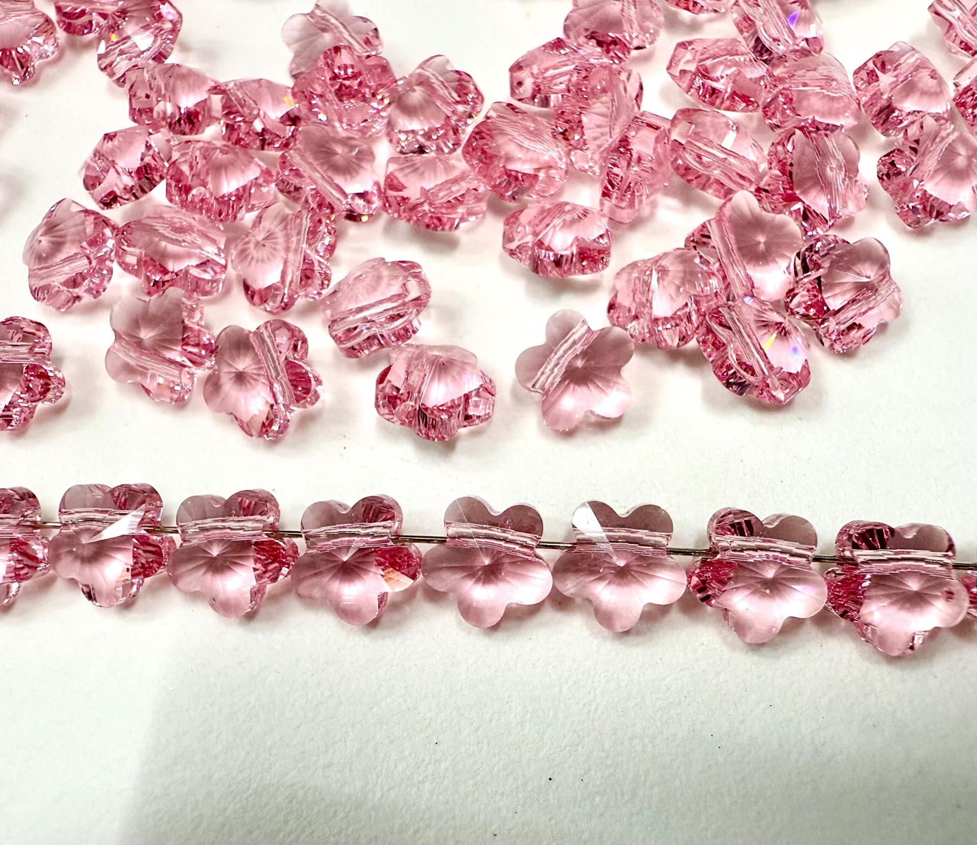 8mm Swarovski 5744 Faceted Flower Crystal Beads side drilled Premium Supply