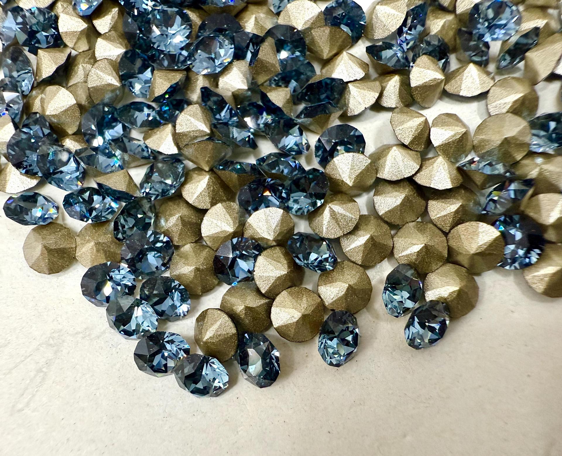 Swarovski Crystal PP32 4mm Denim Blue 1088 Xirius Chatons Vintage Swarovski rhinestones zirconium Crystal Clay Jewelry Repair
