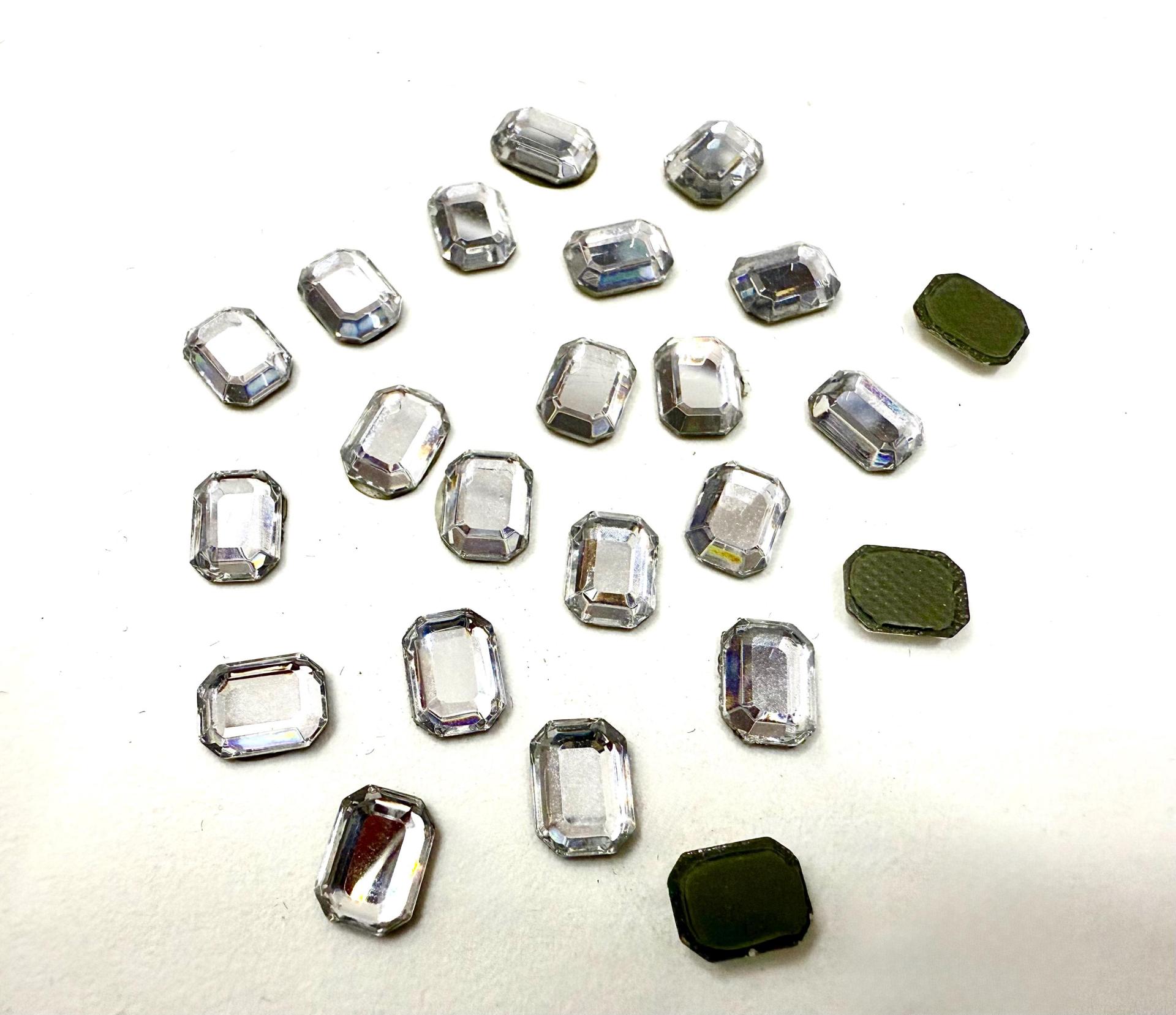 Swarovski 8x6mm Vintage Crystal Flat Back Rectangle Hotfix