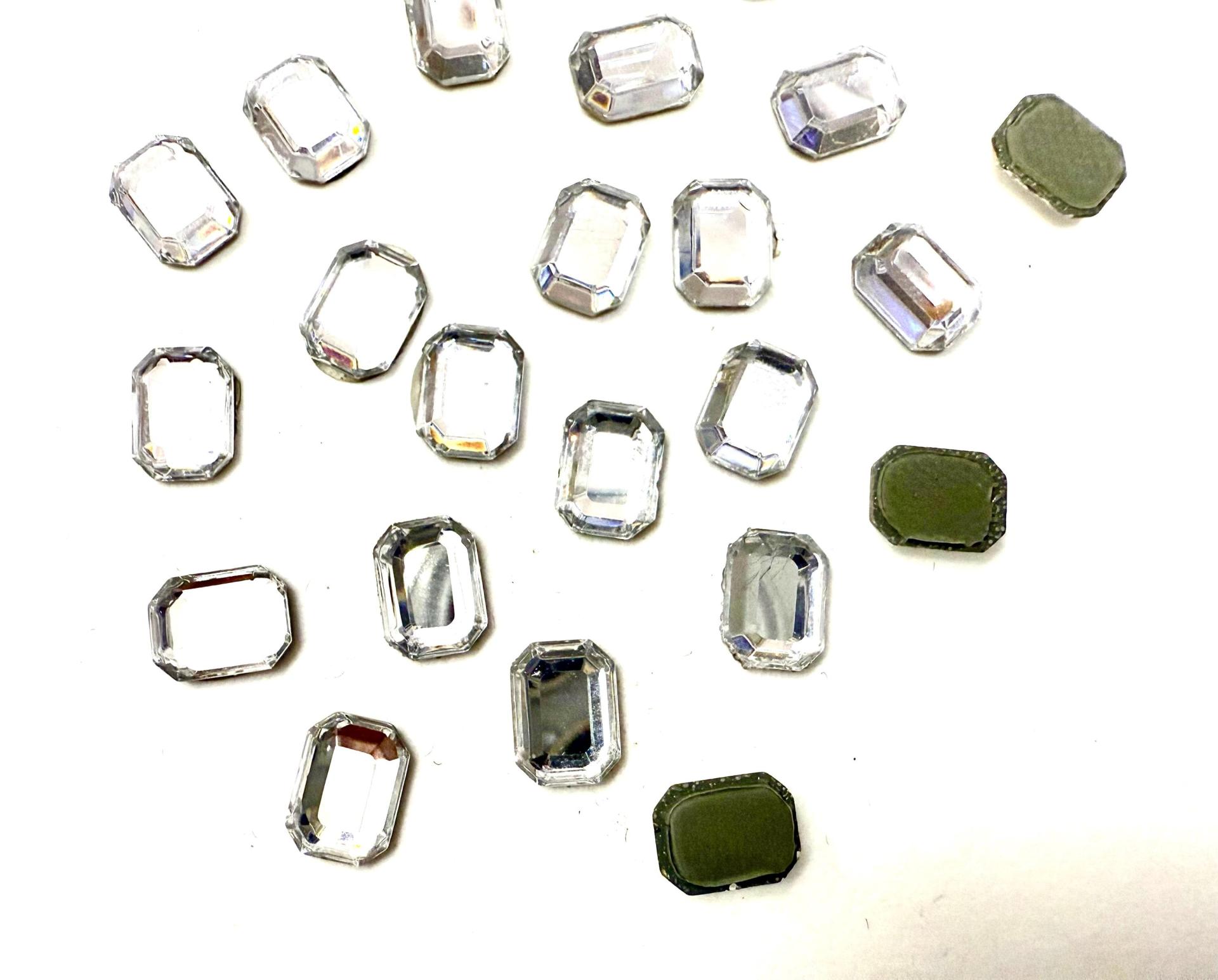 Swarovski 8x6mm Vintage Crystal Flat Back Rectangle Hotfix