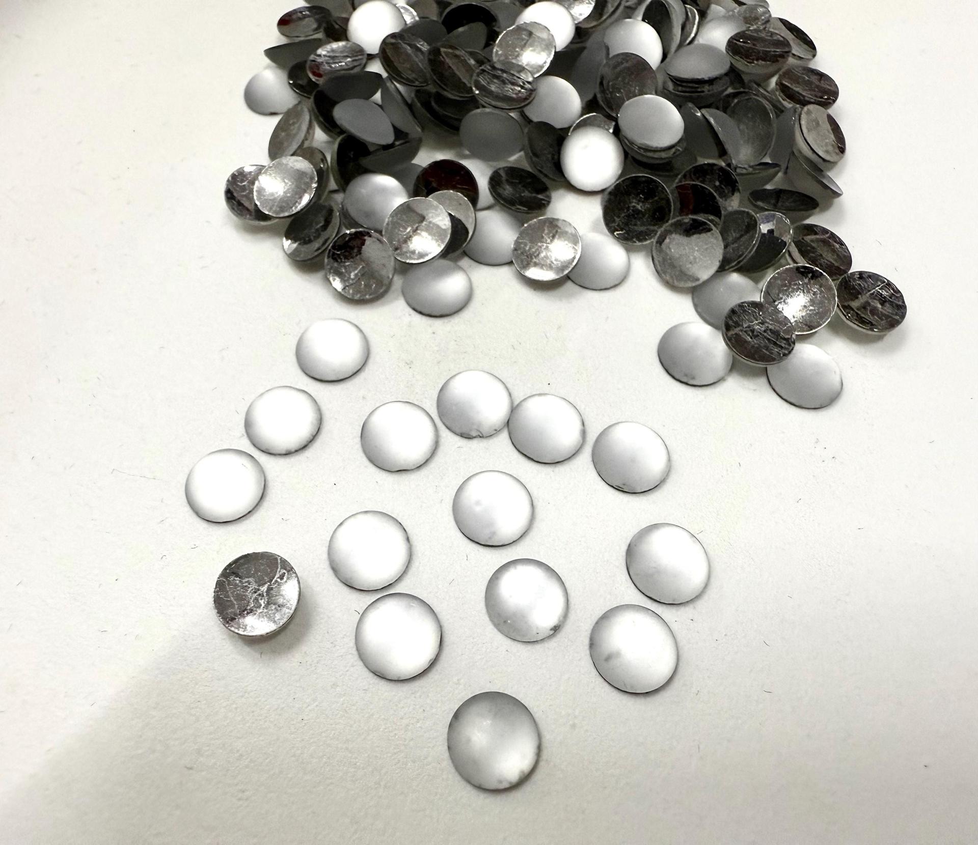 Swarovski 7 mm Vintage in Crytal Matt CAL Foil flat back Round Cabochon Cabs