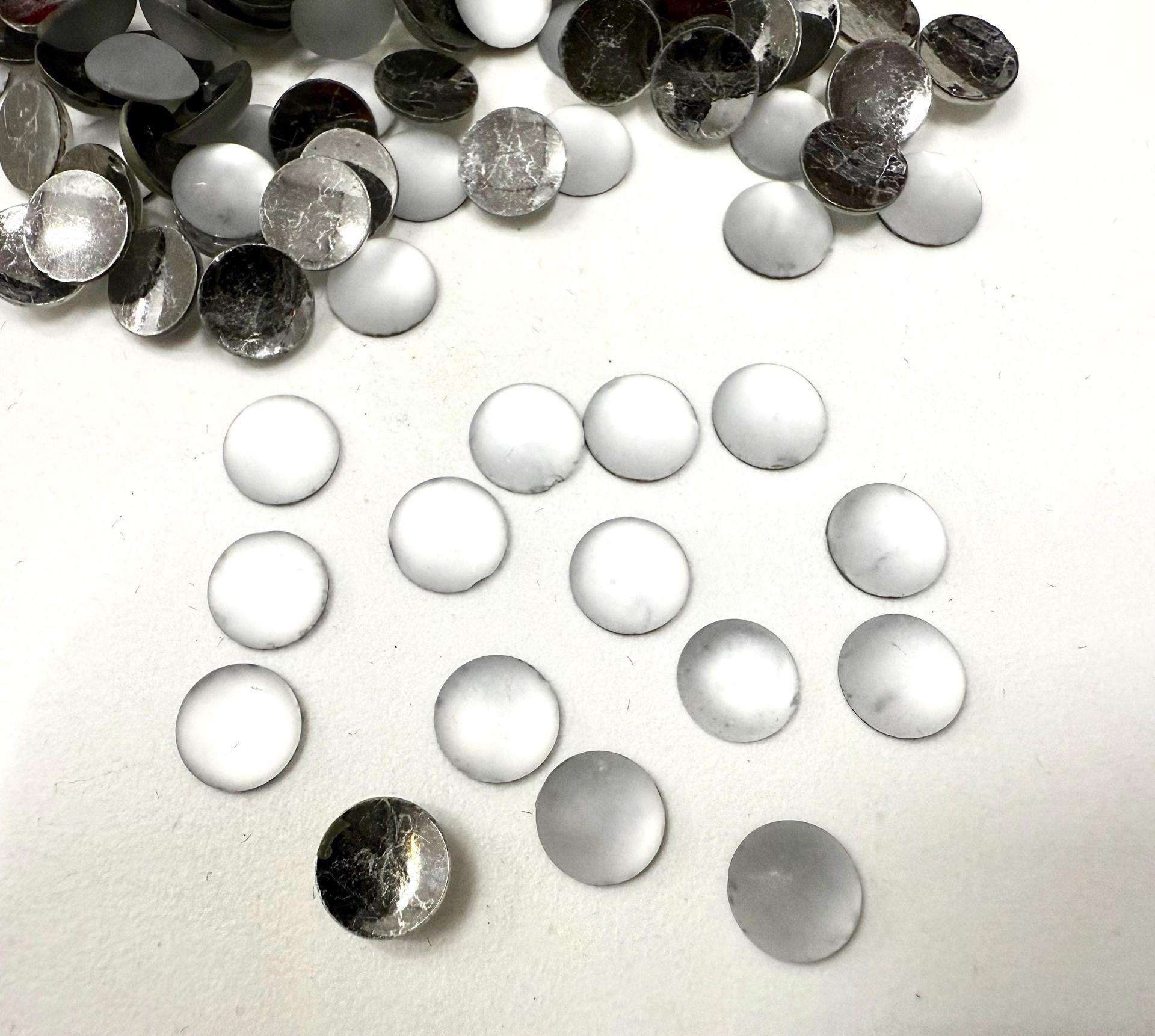 Swarovski 7 mm Vintage in Crytal Matt CAL Foil flat back Round Cabochon Cabs