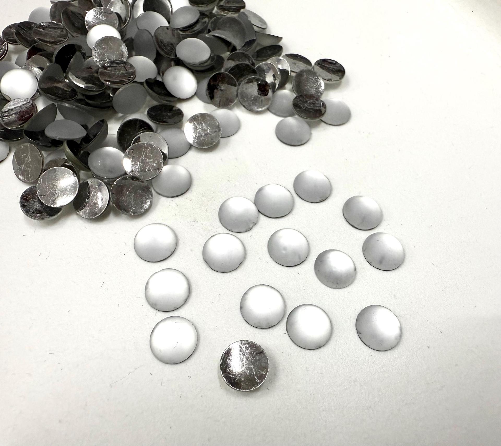 Swarovski 7 mm Vintage in Crytal Matt CAL Foil flat back Round Cabochon Cabs