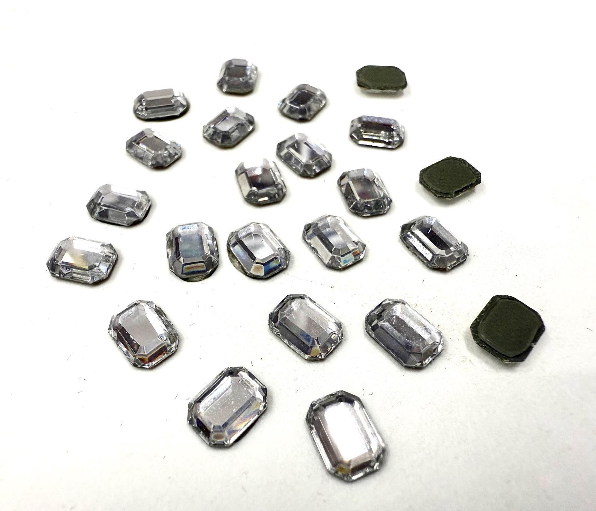 Swarovski 8x6mm Vintage Crystal Flat Back Rectangle Hotfix