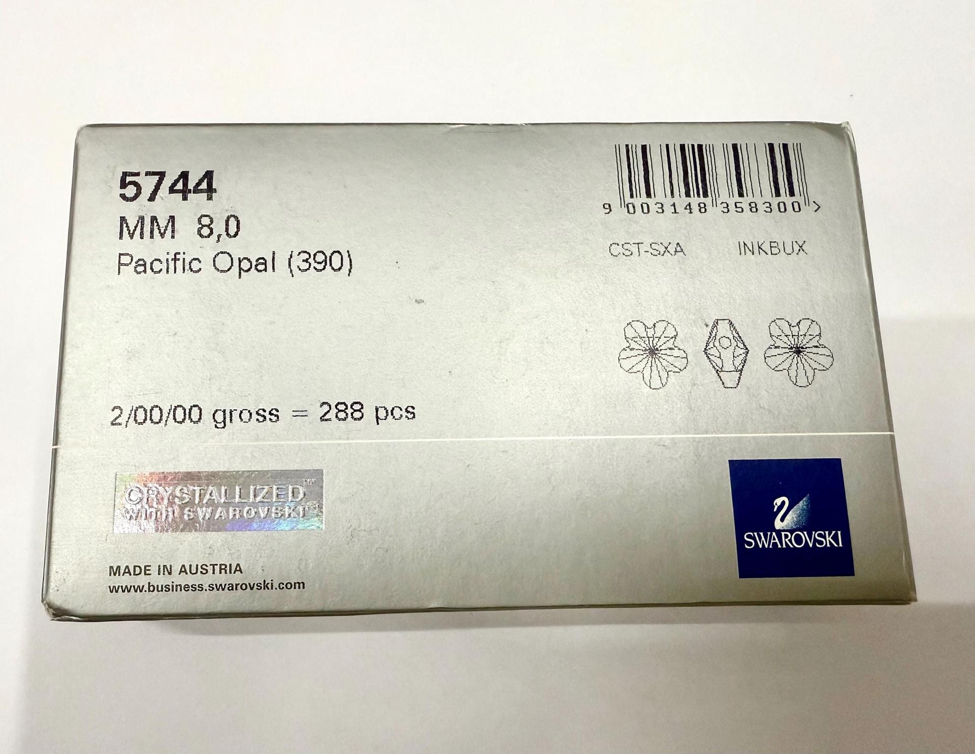 Swarovski Elements 8MM Swarovski 5744 Pacific Opal Faceted Flower Crystal Beads side drilled Premium Supply