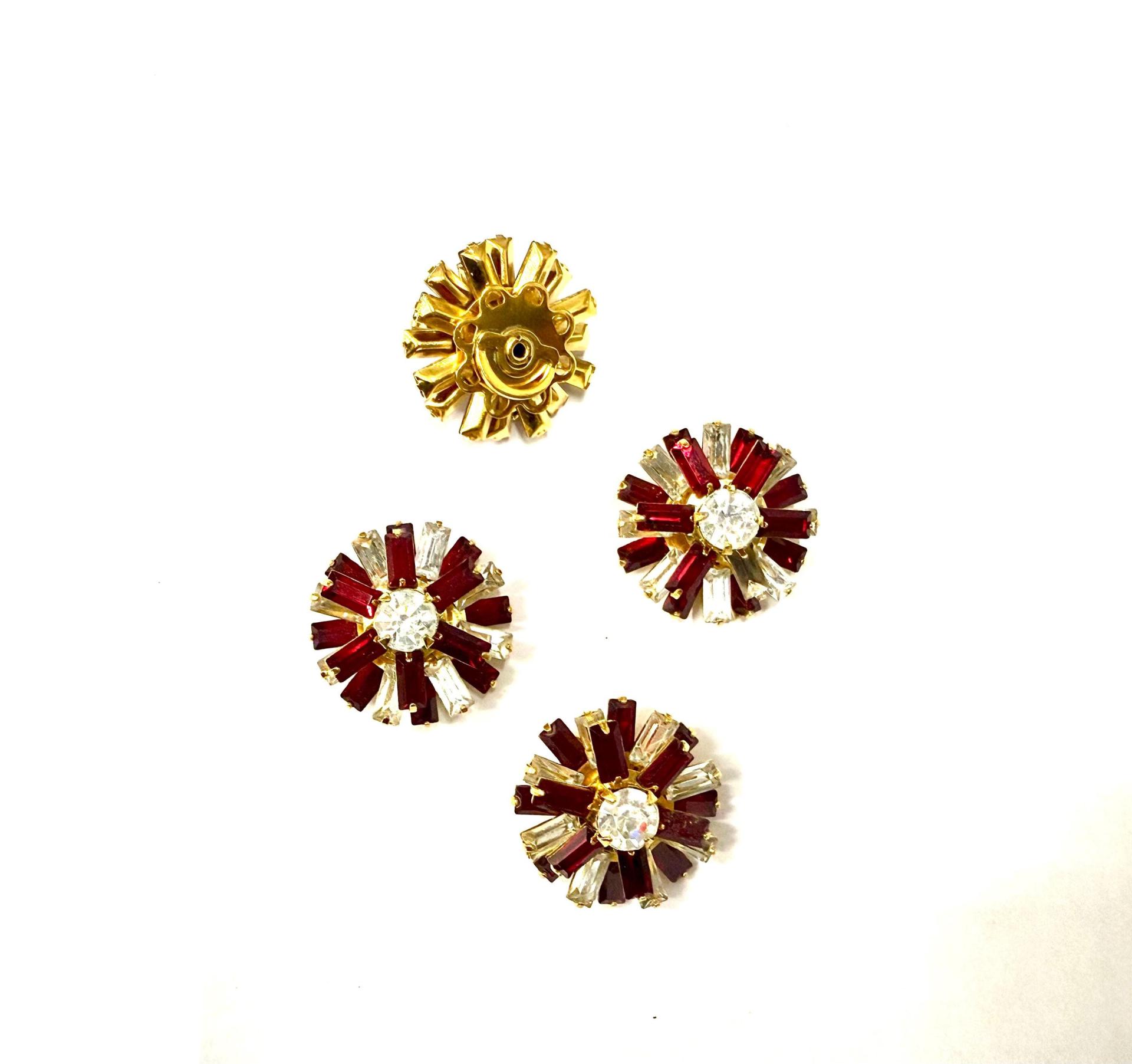 18 mm Vintage Brass / Gold Plated Swarovski Embellishment DIY Supplies wedding decorations