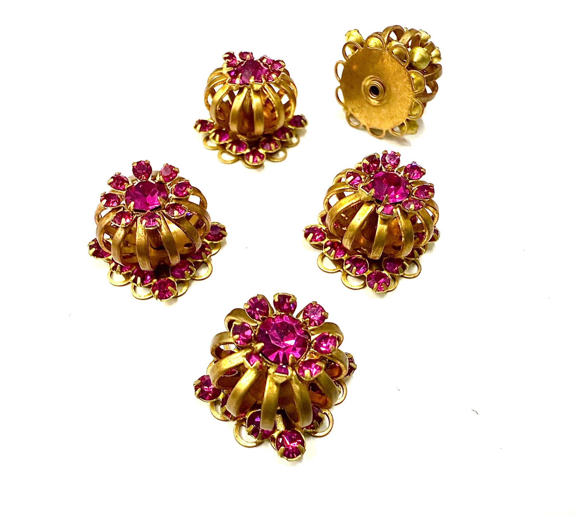 Swarovski Bird Cage Crystal in Fuchsia