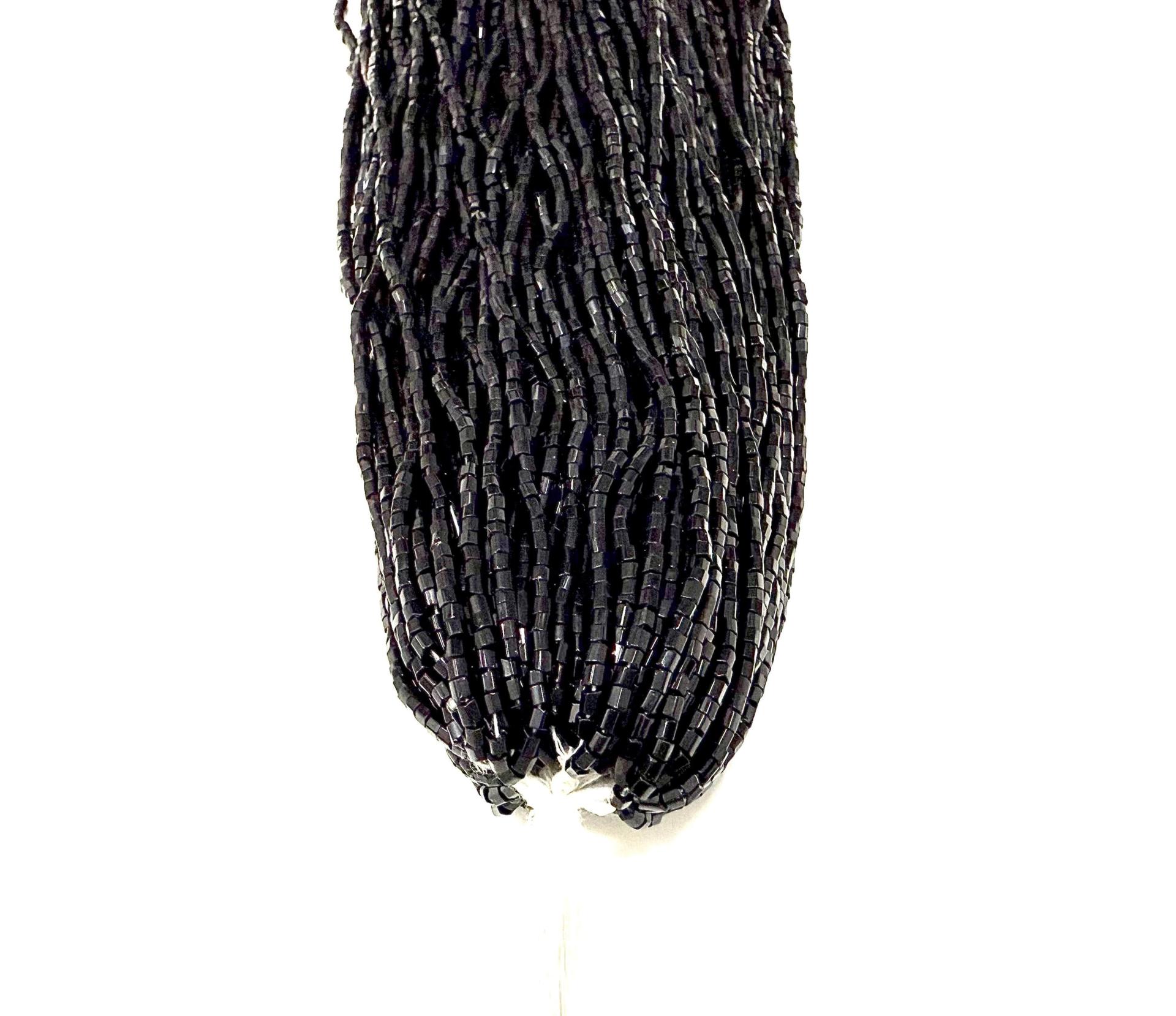 11/0 Czech Two Cut Seed Bead Black Full hanks Preciosa Ornella loose beads