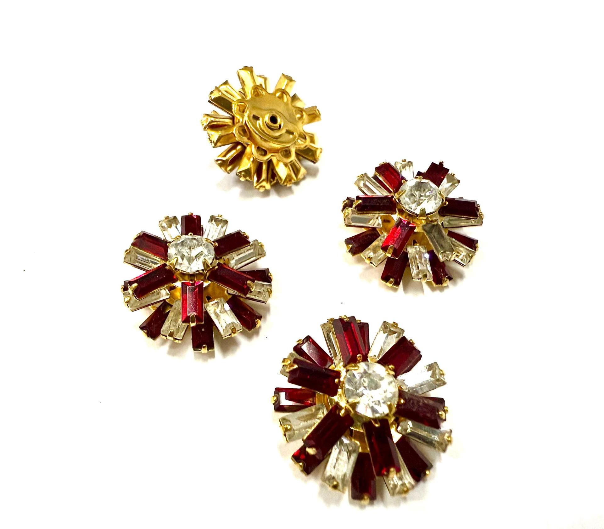 18 mm Vintage Brass / Gold Plated Swarovski Embellishment DIY Supplies wedding decorations