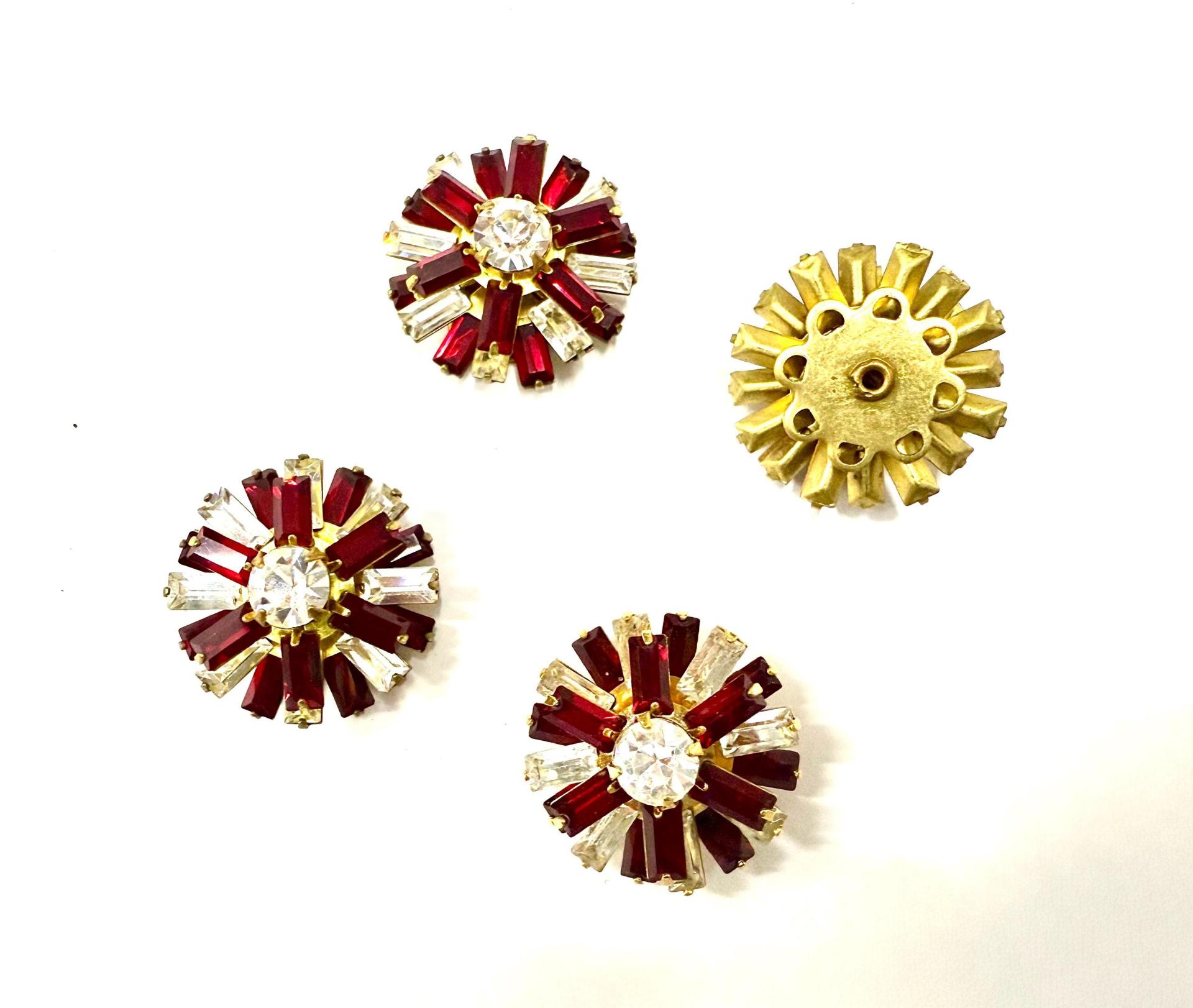 18 mm Vintage Brass / Gold Plated Swarovski Embellishment DIY Supplies wedding decorations