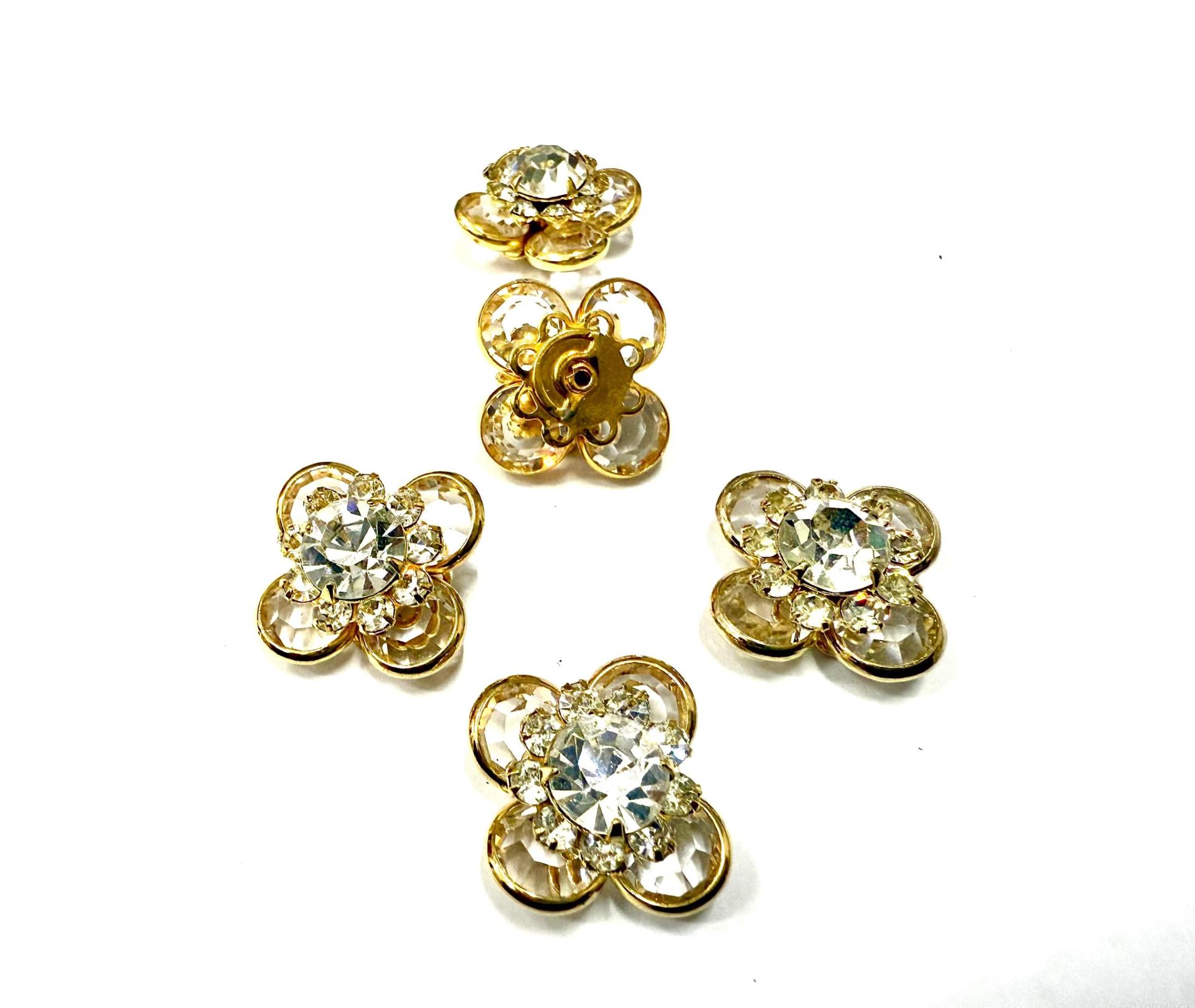18 mm Vintage Gold Plated Swarovski Embellishment DIY Supplies wedding decorations