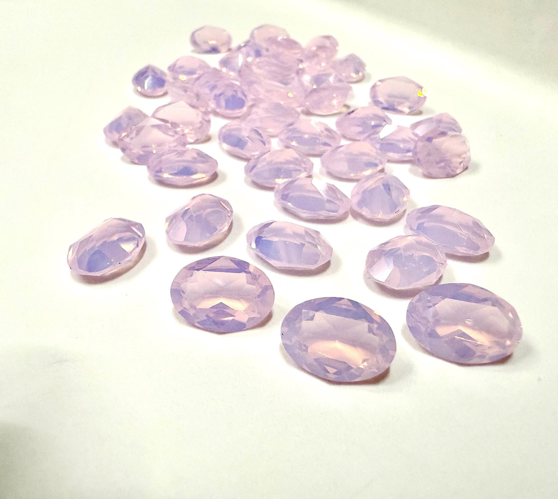 Vintage Swarovski Rose Water Opal Unfoiled Rhinestone, 14x10mm Oval Crystal Gemstone