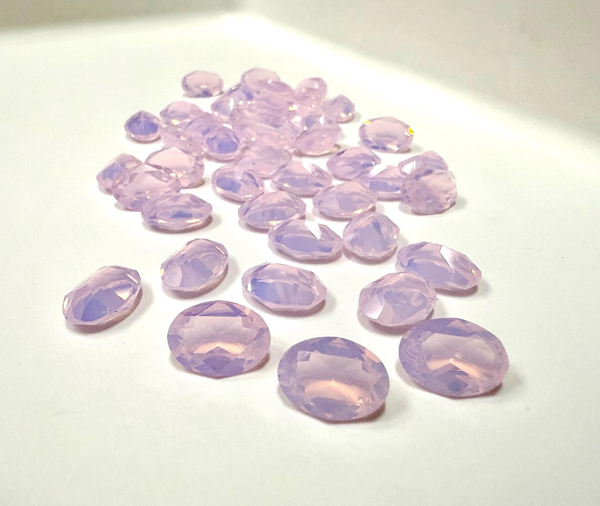Vintage Swarovski Rose Water Opal Unfoiled Rhinestone, 14x10mm Oval Crystal Gemstone