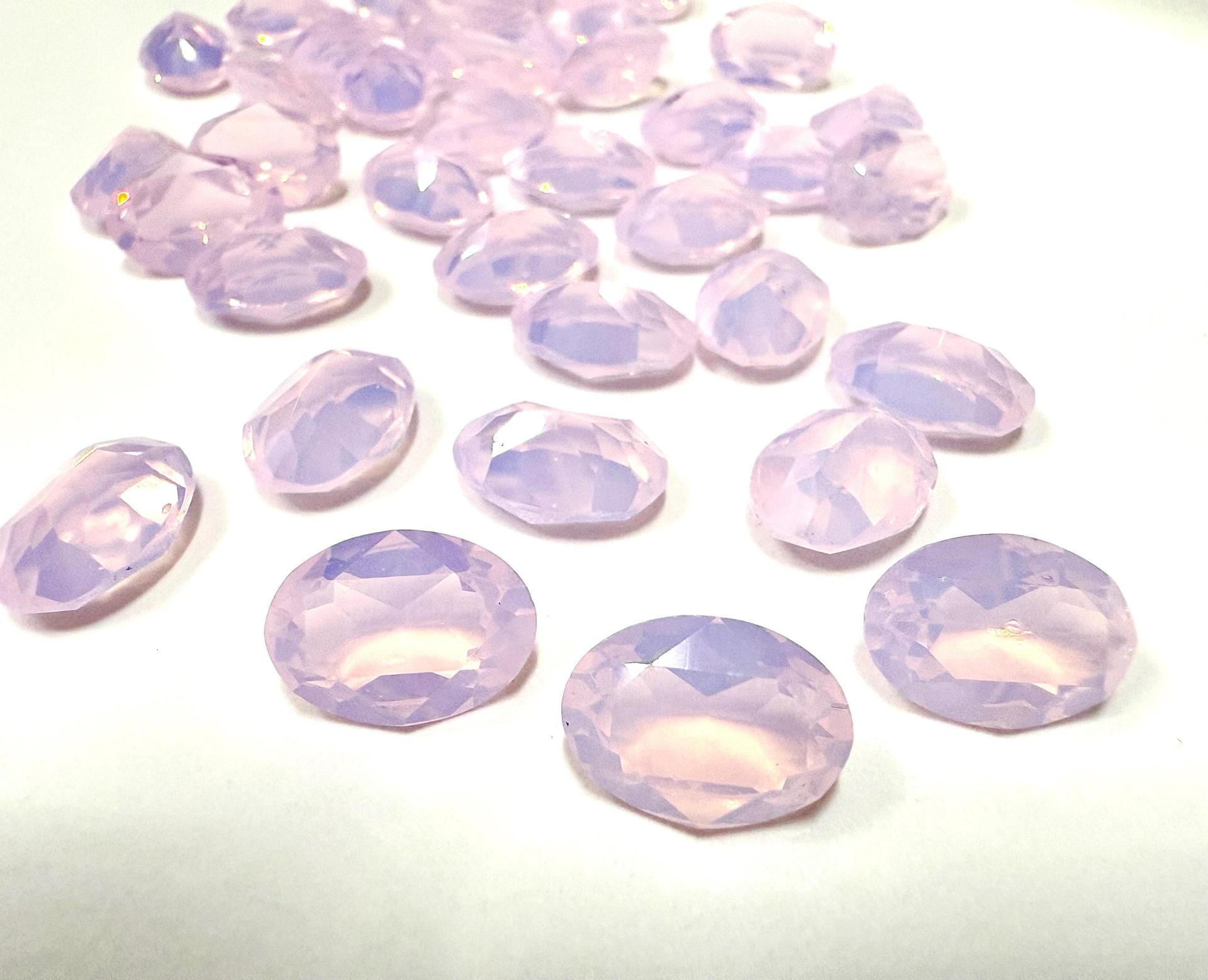 Vintage Swarovski Rose Water Opal Unfoiled Rhinestone, 14x10mm Oval Crystal Gemstone