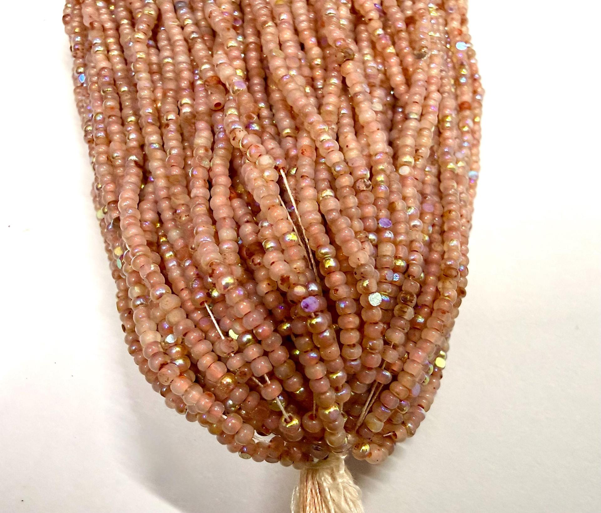 11/0 Hanks Charlotte Cut Beads Patina Opal Neon Orange Aurore Boreale PREMIUM SEED BEADS Native Supplies truecuts beads