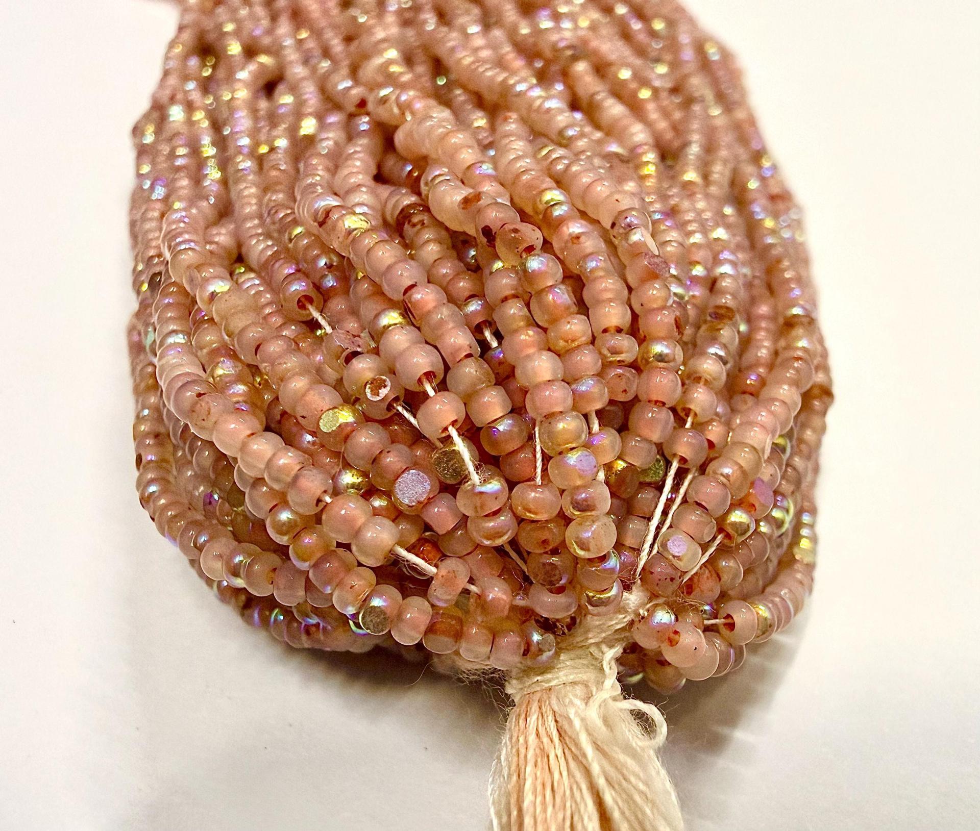 11/0 Hanks Charlotte Cut Beads Patina Opal Neon Orange Aurore Boreale PREMIUM SEED BEADS Native Supplies truecuts beads