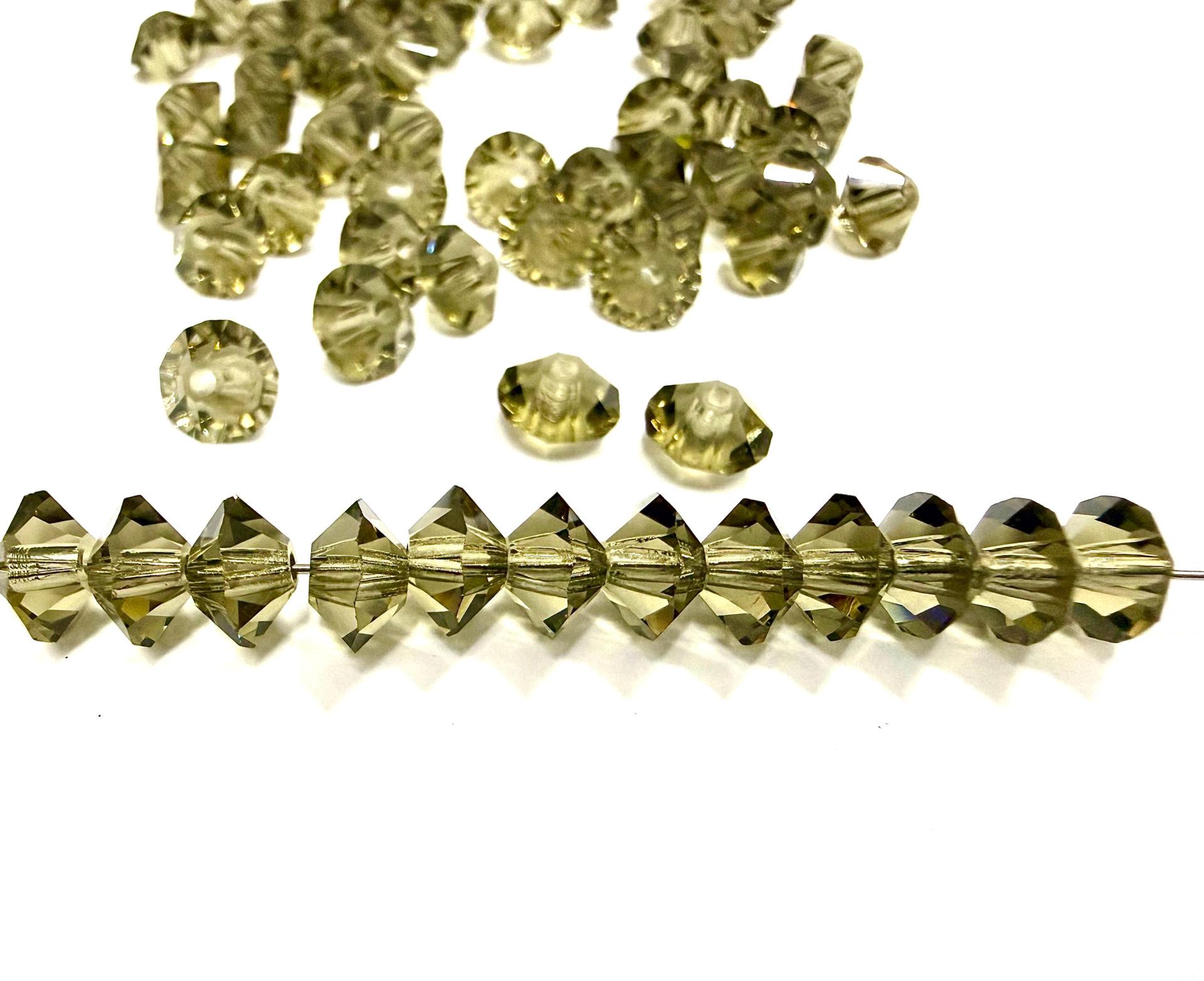 Black Diamond Preciosa spacers Bicone Beads 4x6mm