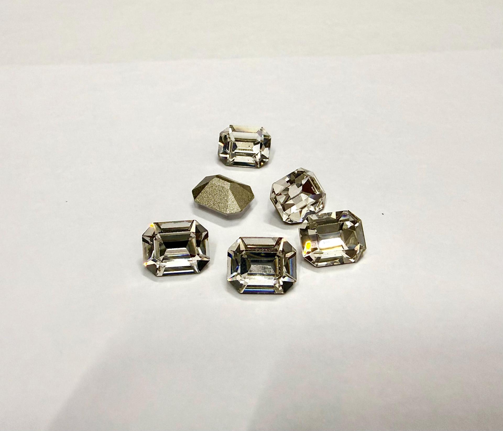 Vintage Swarovski Crystal Rhinestones, 10X8mm 2 PIECES Octagon (4600)
