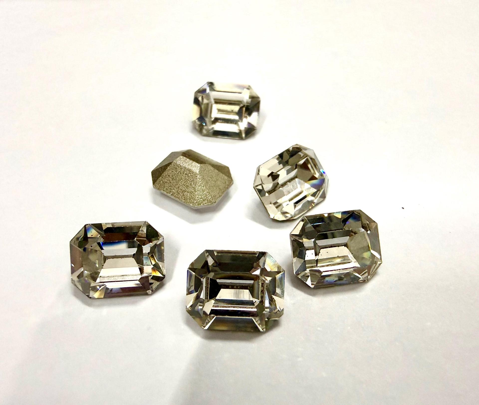 Vintage Swarovski Crystal Rhinestones, 10X8mm 2 PIECES Octagon (4600)