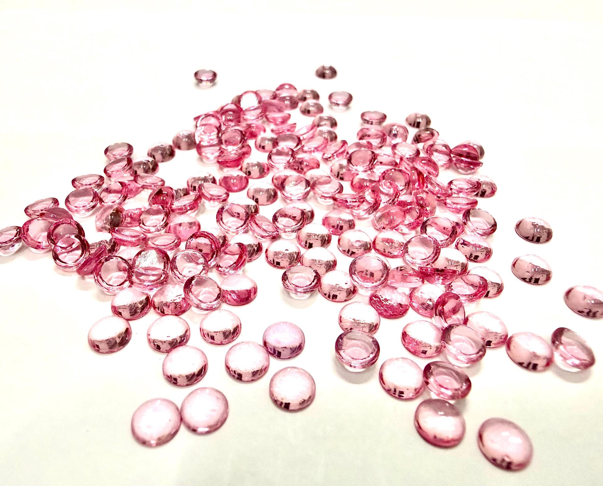 5mm Swarovski Opaque Light Rose Unfoiled Cabochons, Flat Back