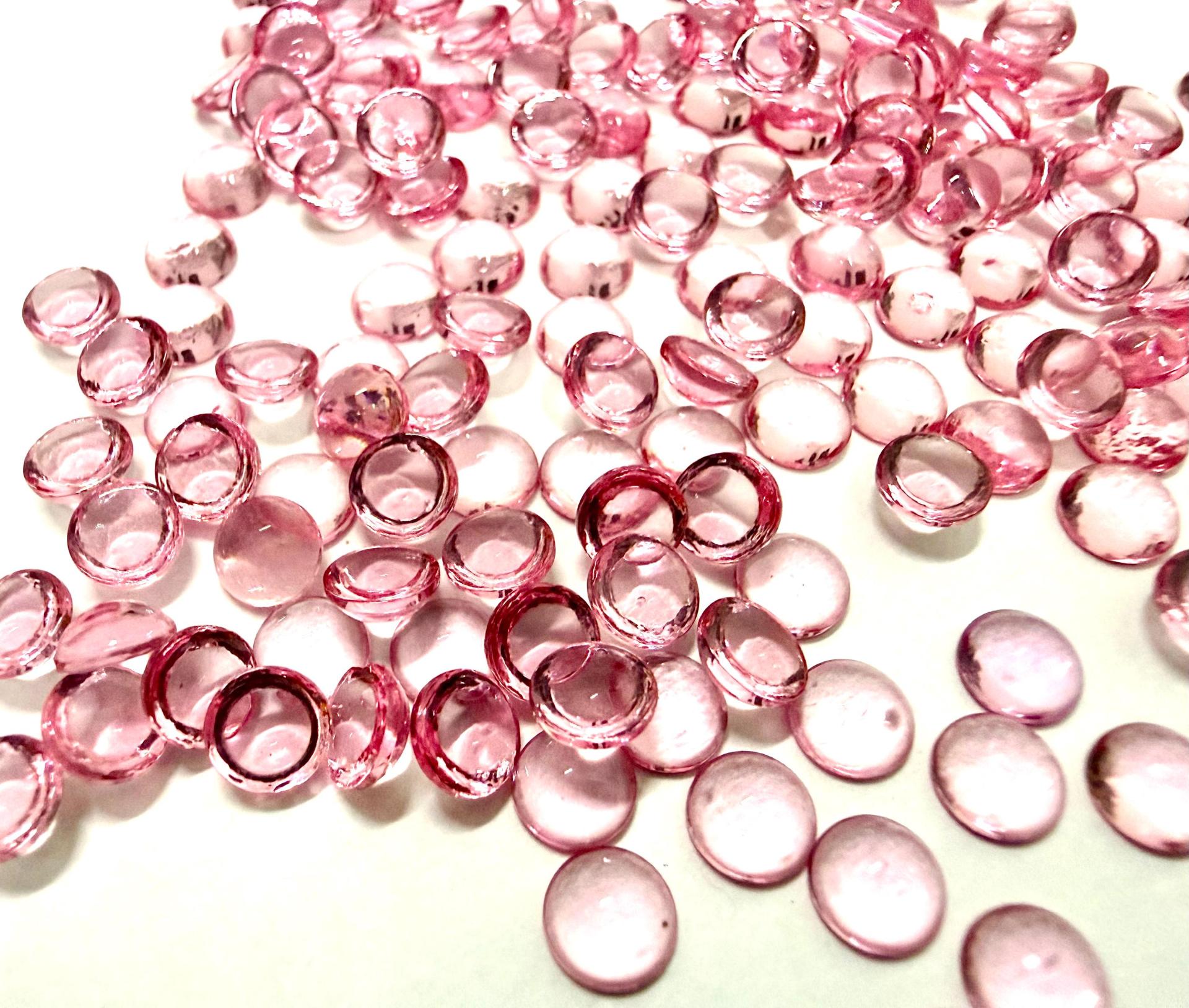 5mm Swarovski Opaque Light Rose Unfoiled Cabochons, Flat Back
