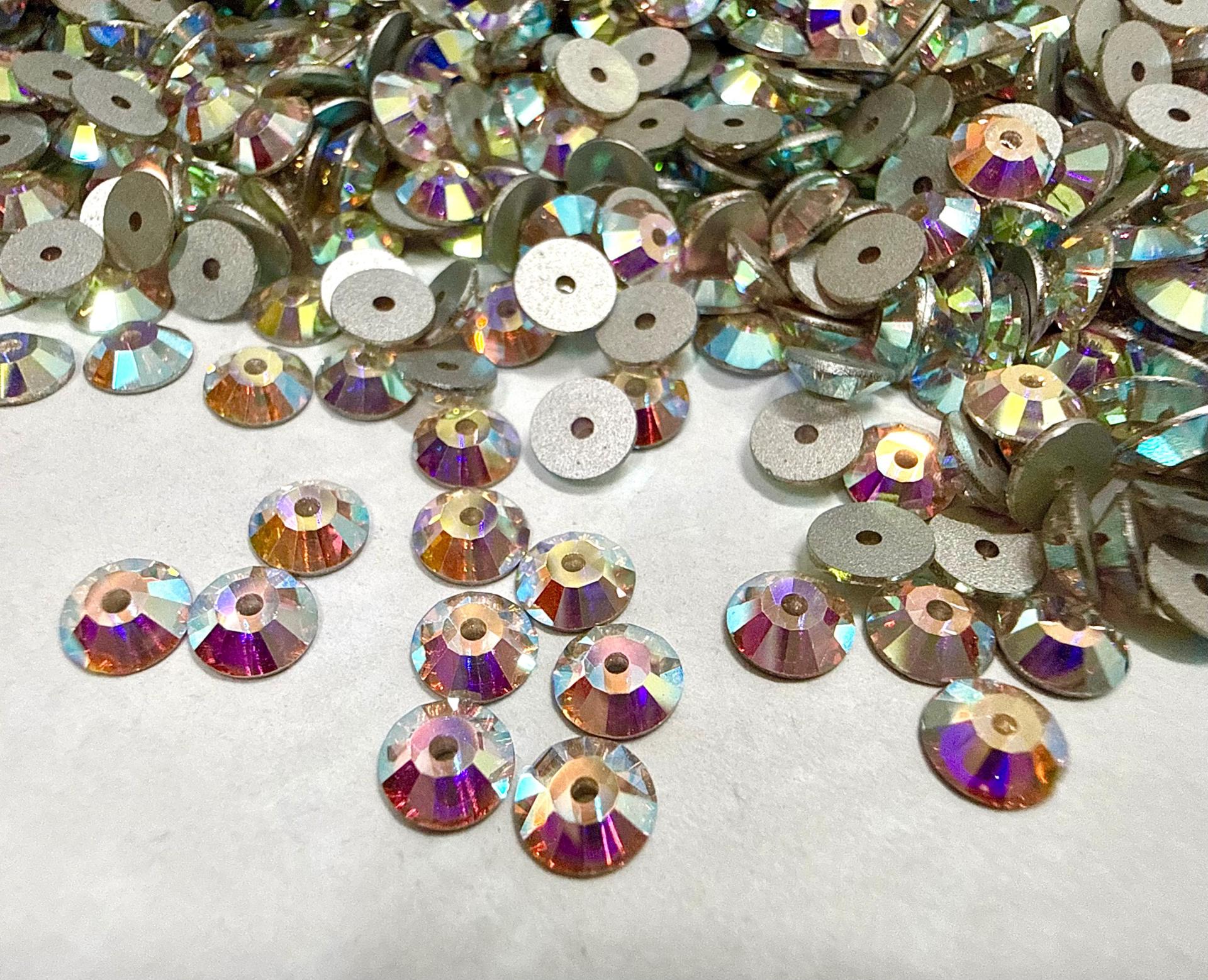 5mm Crystal AB Sew-On Rhinestones: Preciosa Czech Glass Viva12