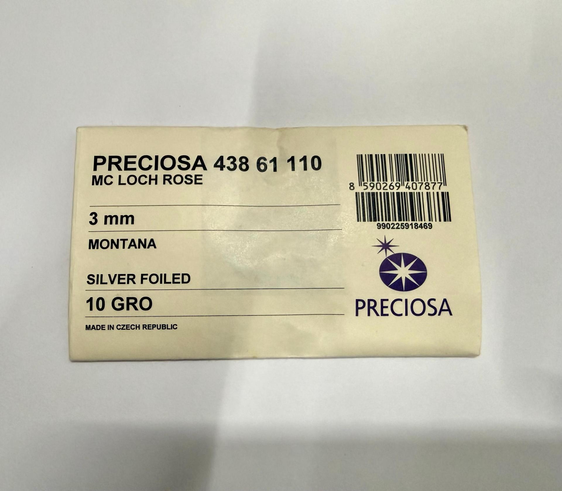 3mm Preciosa Crystal Montana Flat Back Sew-On Stones