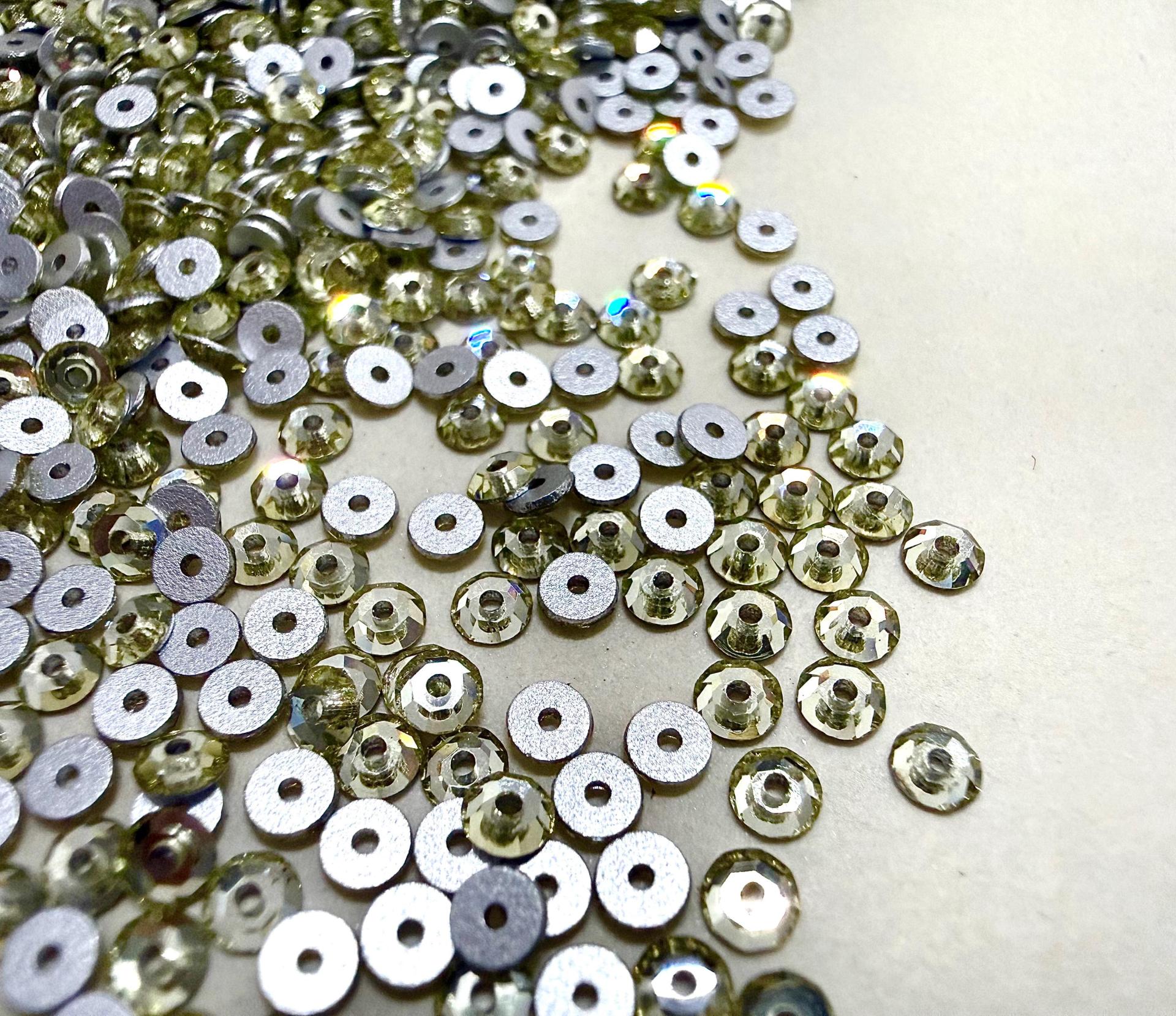 3mm Jonquil Preciosa Crystal Flat Back Sew-On Stones