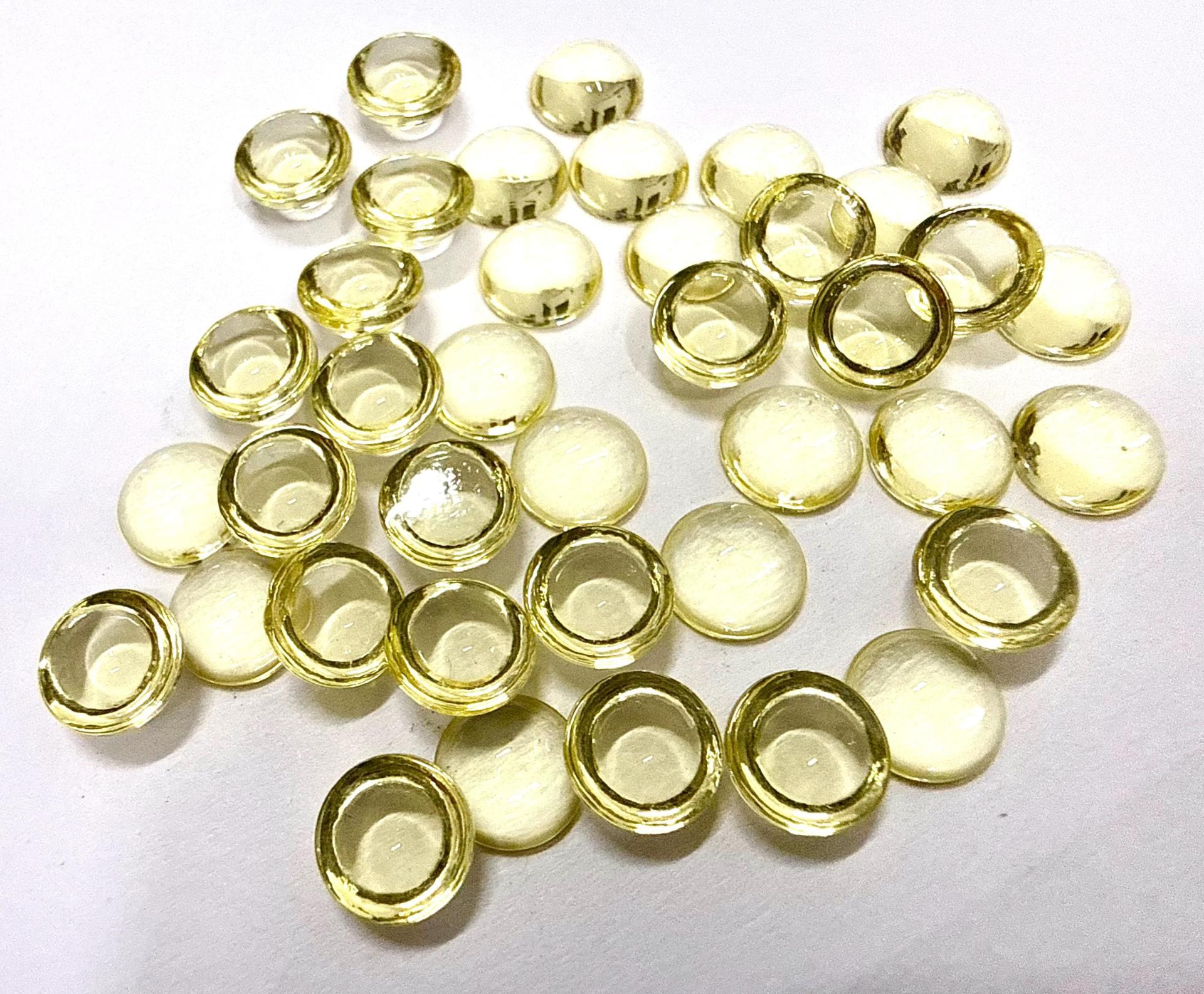8 mm Swarovski Round Cabochon Cabs Jonquil unfoiled Article # 2090/4 Vintage Flat Back