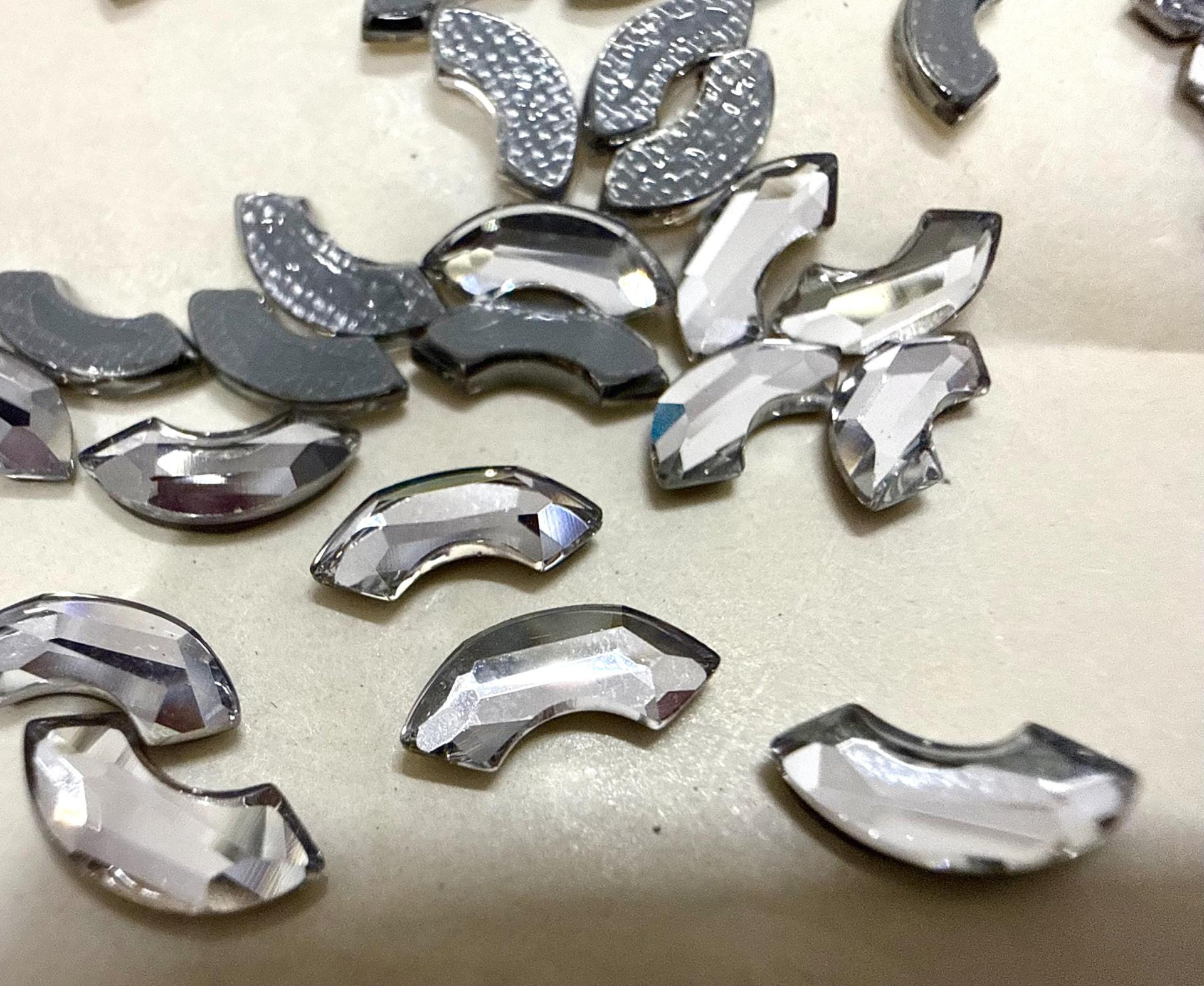 8mm SWAROVSKI 2037 Eclipse Flat Back hotfix crystal decoration clothing embellishment jackets jeans