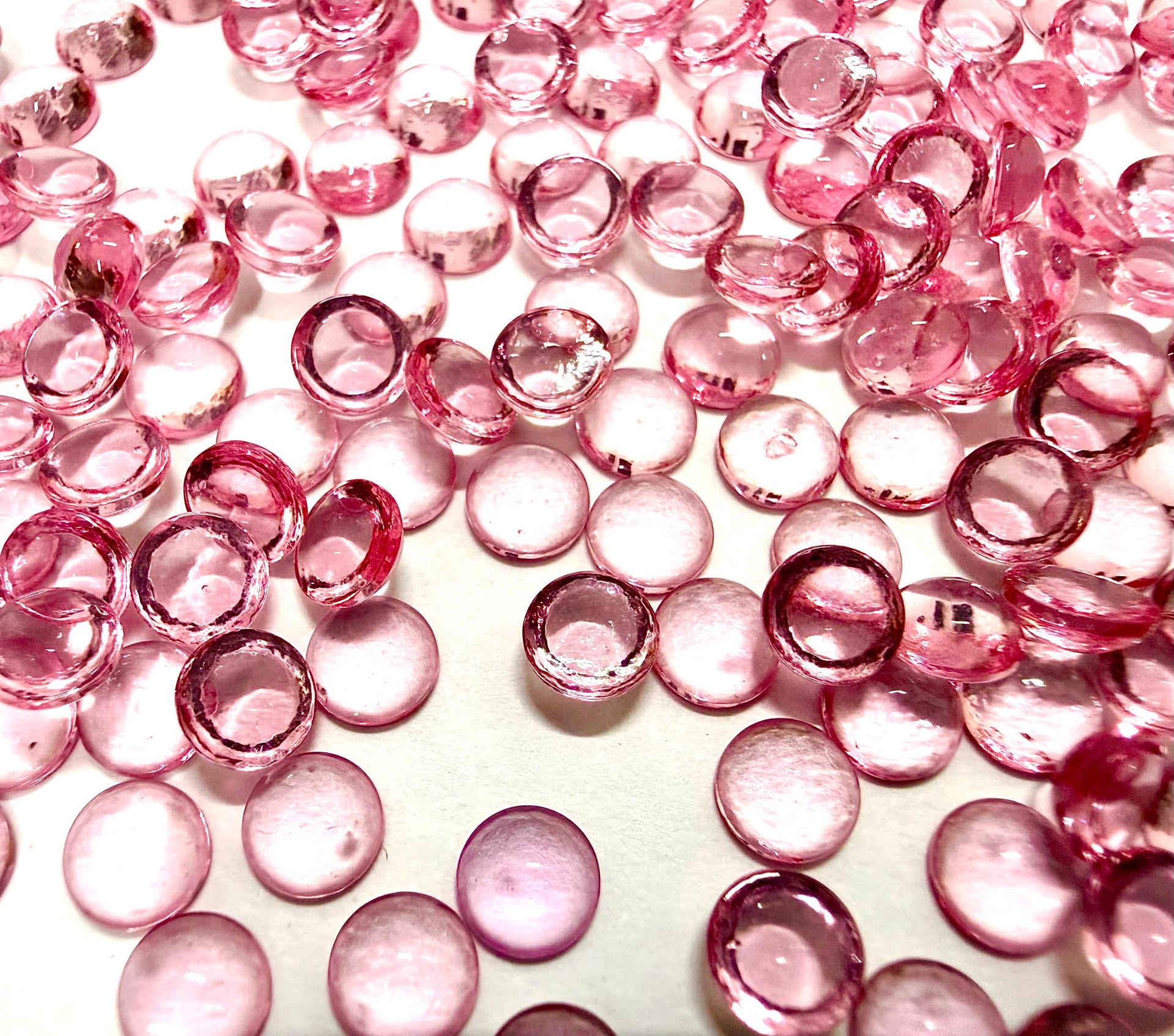 5mm Swarovski Opaque Light Rose Unfoiled Cabochons, Flat Back