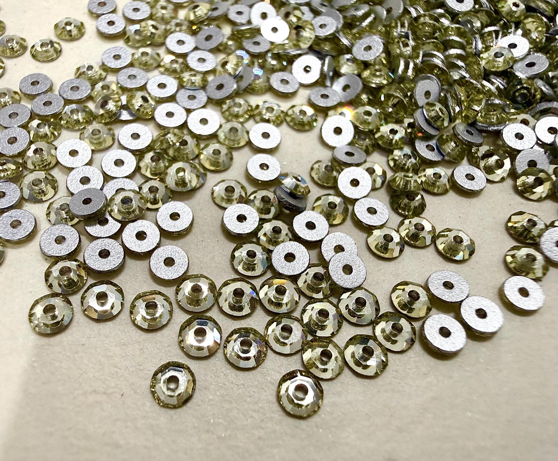 3mm Jonquil Preciosa Crystal Flat Back Sew-On Stones