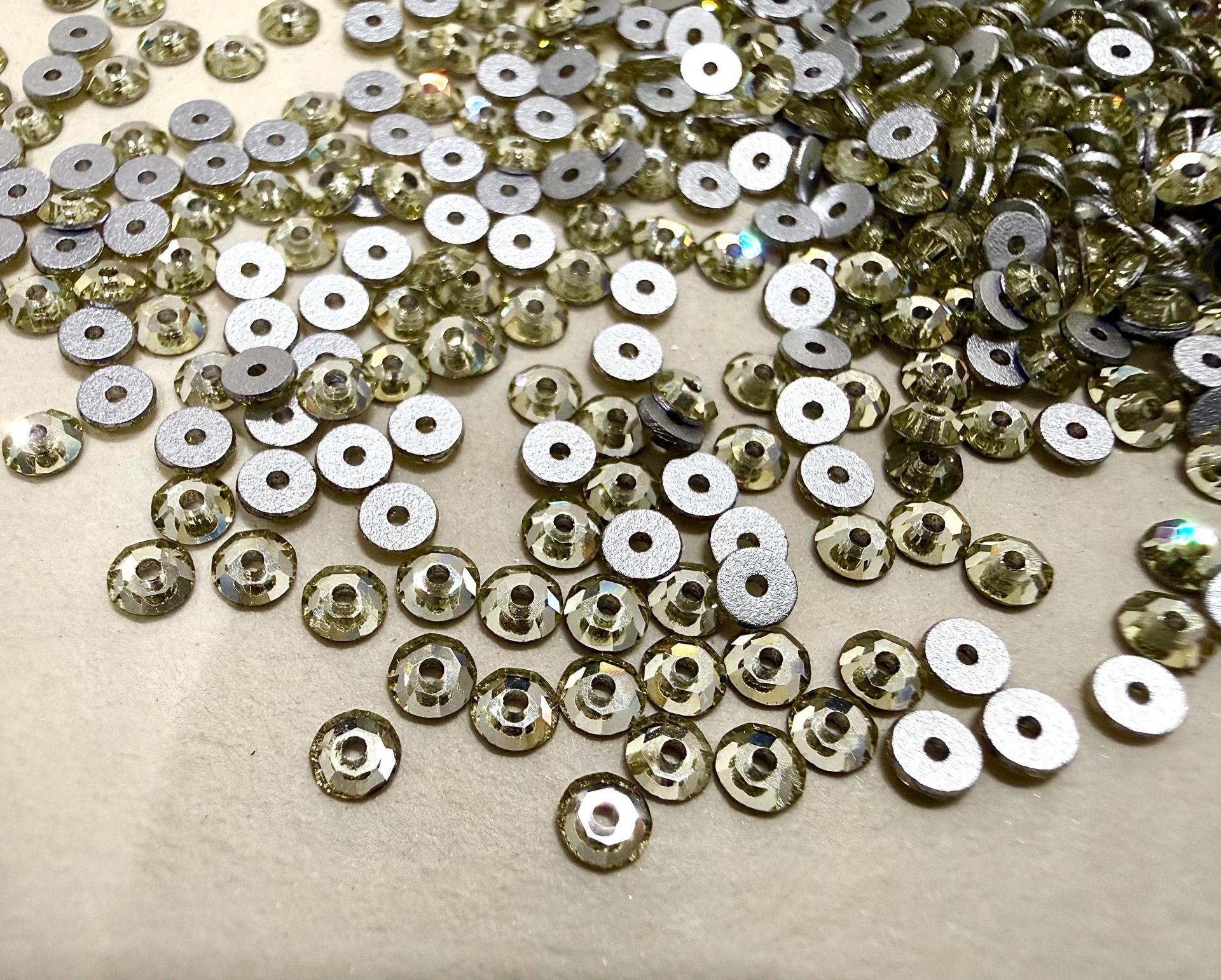 3mm Jonquil Preciosa Crystal Flat Back Sew-On Stones