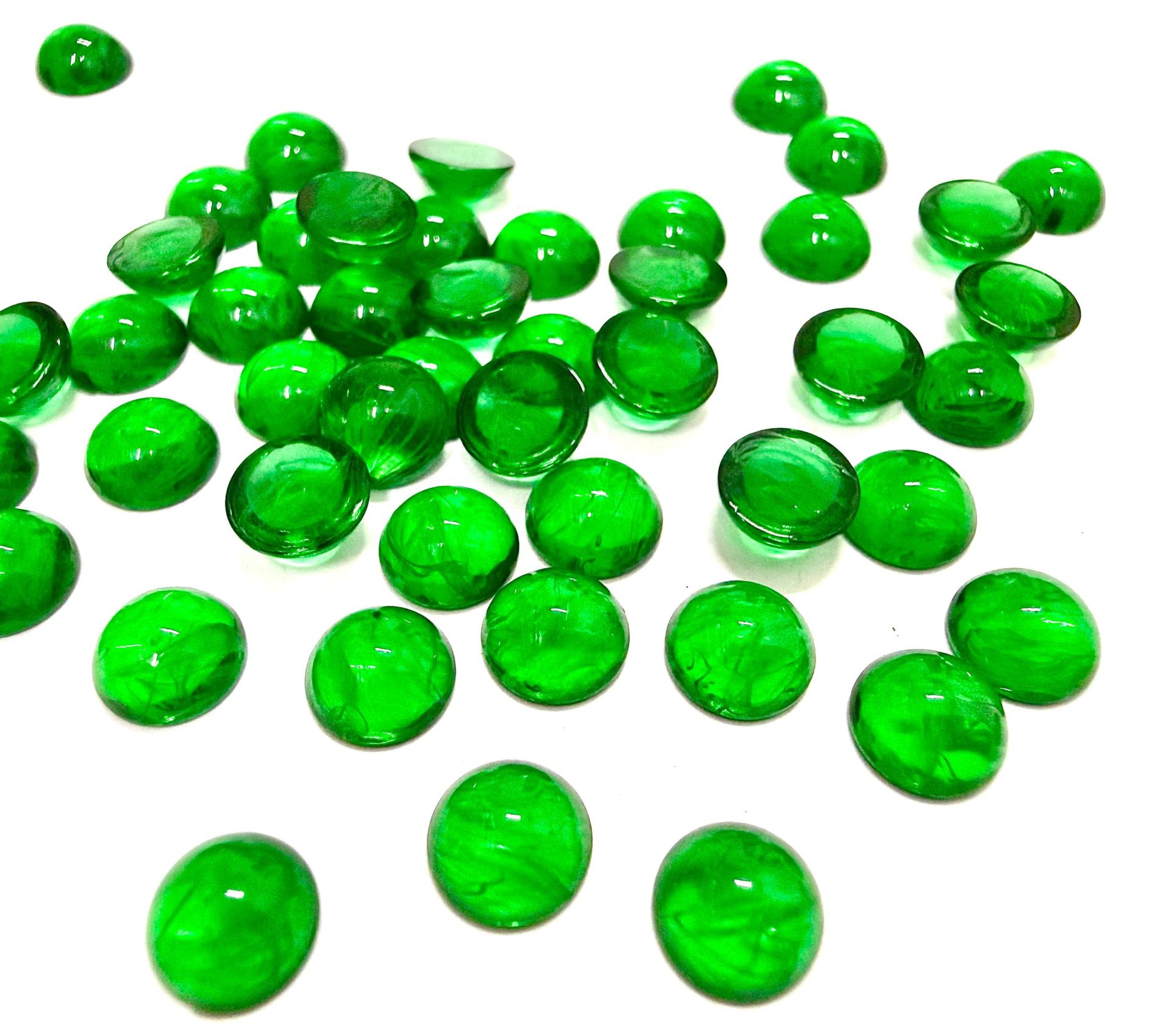 6mm Swarovski Round Cabochon Cabs Green Givre Unfoiled Article # 2090/4 Vintage Flat Back
