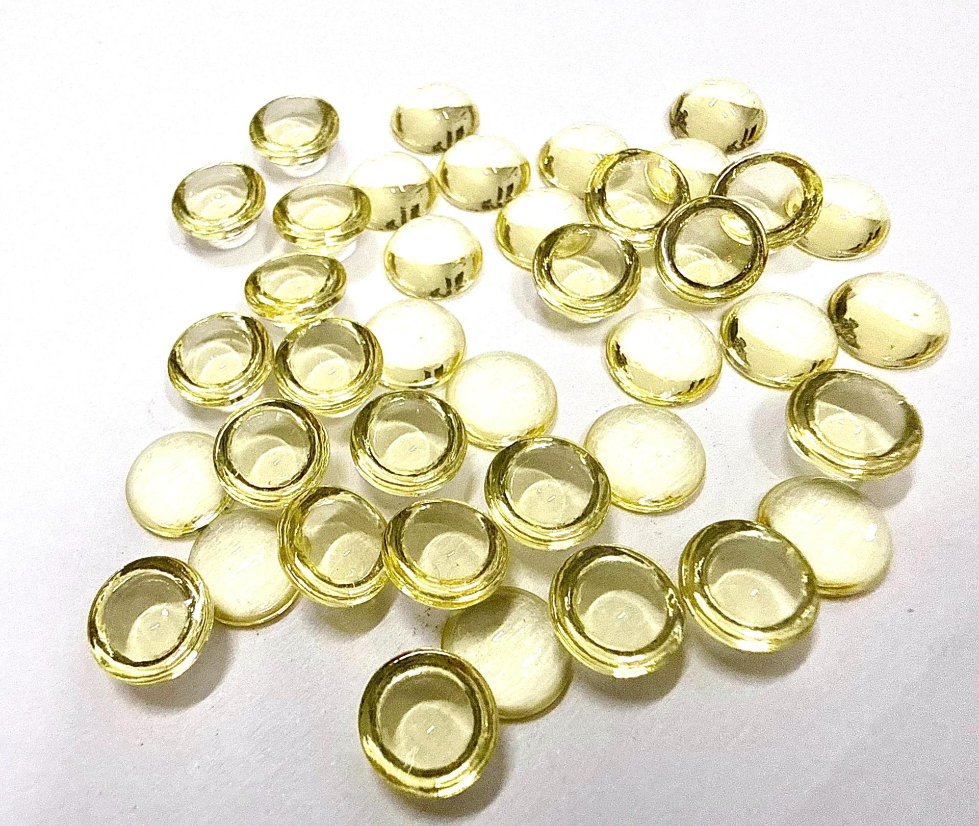 8 mm Swarovski Round Cabochon Cabs Jonquil unfoiled Article # 2090/4 Vintage Flat Back