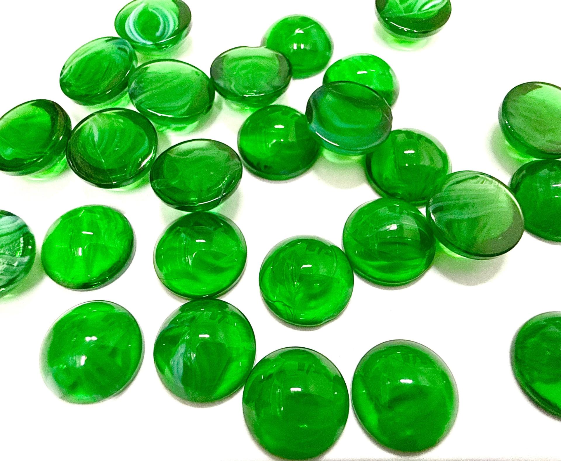 8 mm Swarovski Round Cabochon Cabs Emerald Givre unfoiled Article # 2090/4 Vintage Flat Back