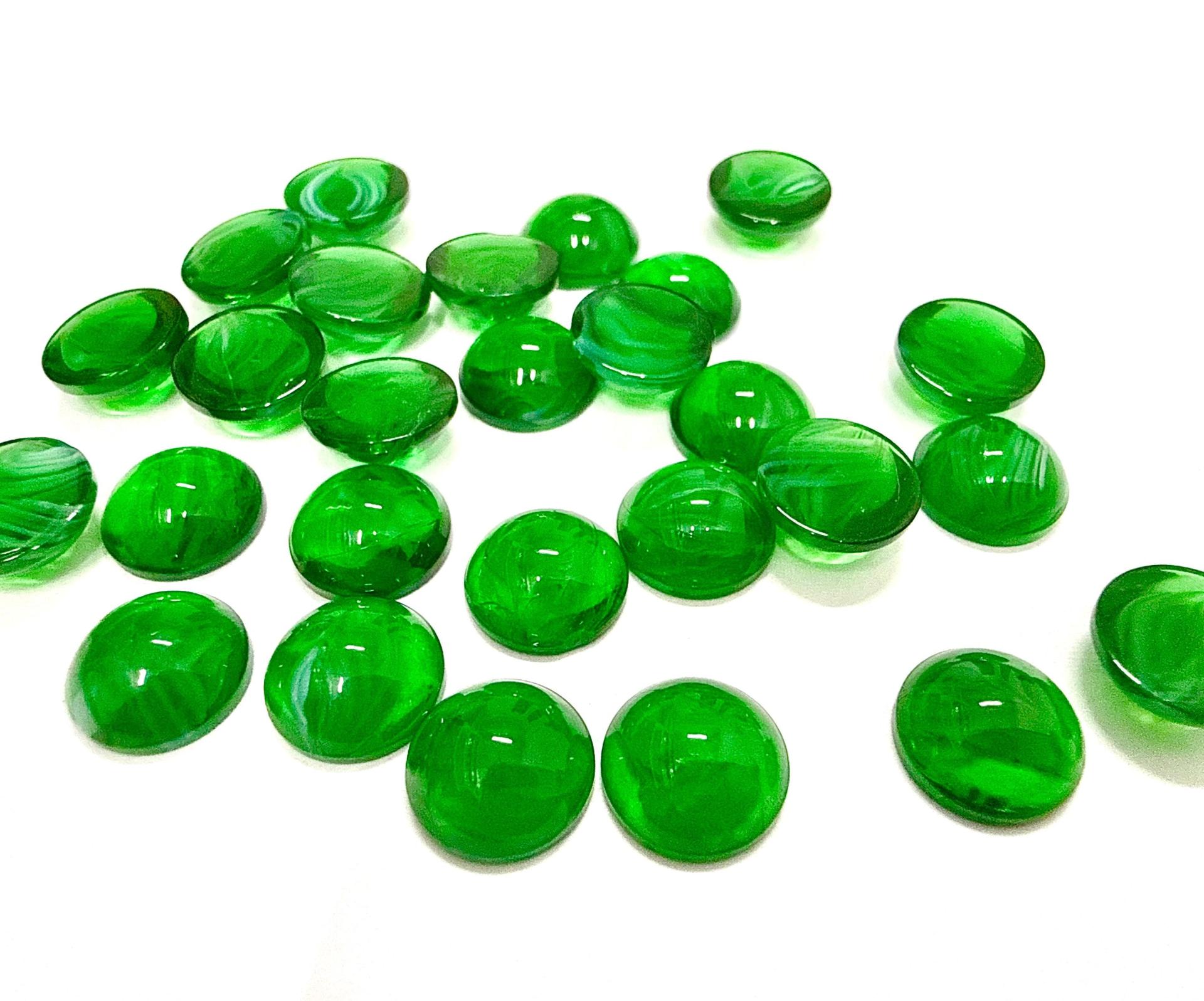 8 mm Swarovski Round Cabochon Cabs Emerald Givre unfoiled Article # 2090/4 Vintage Flat Back