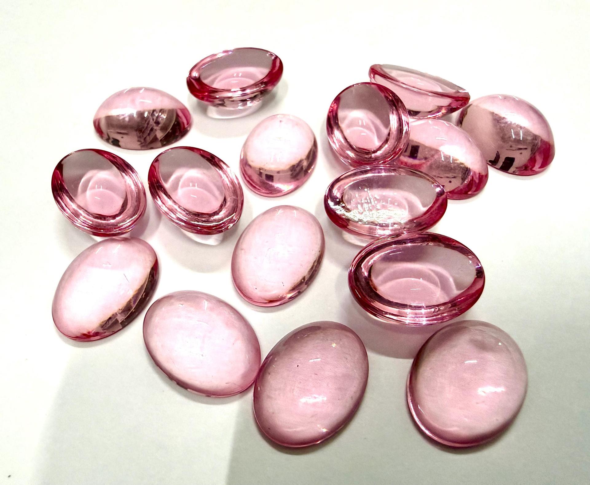 Swarovski 18x13 mm Vintage Light Rose Unfoiled Flat Back Oval Cabochon 2/6 Pieces